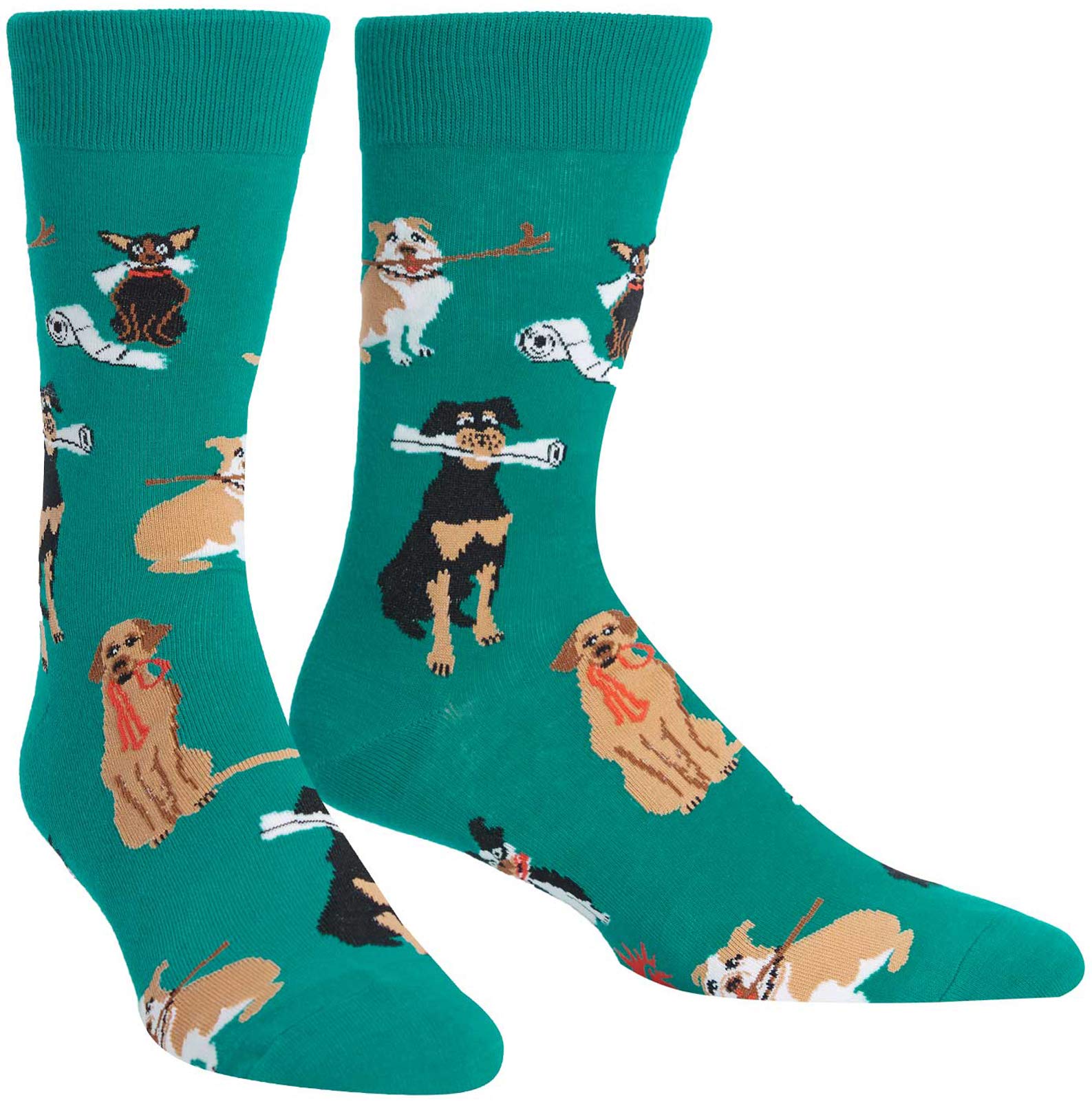 Funny Dog Socks for Men - Comfortable Crew Socks with Cute Puppy Designs - Perfect for Casual Wear, Gifts & Dog Lovers