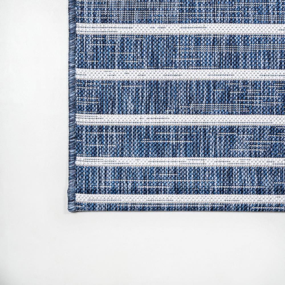 Stylish Sukie Modern Offset Stripe Indoor Outdoor Area Rug - Perfect for Living Room, Patio & Bedroom Decor