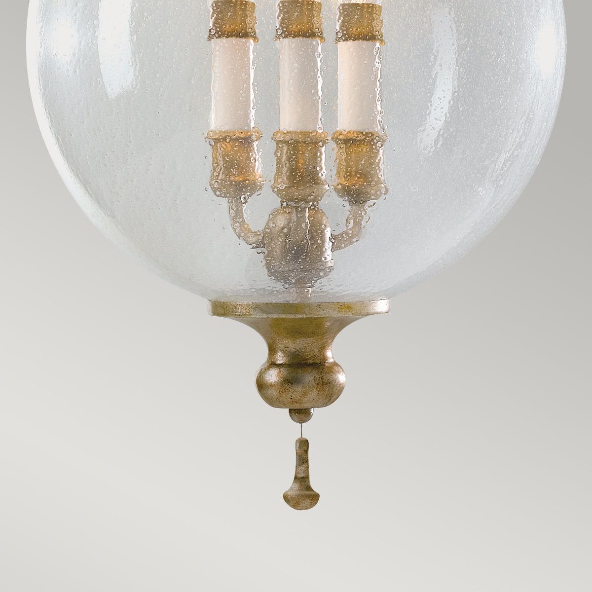 Argento 3Lt Center Ceiling Light - Oxidized Silver Leaf Finish - Modern Dining Room & Living Room Lighting Fixture