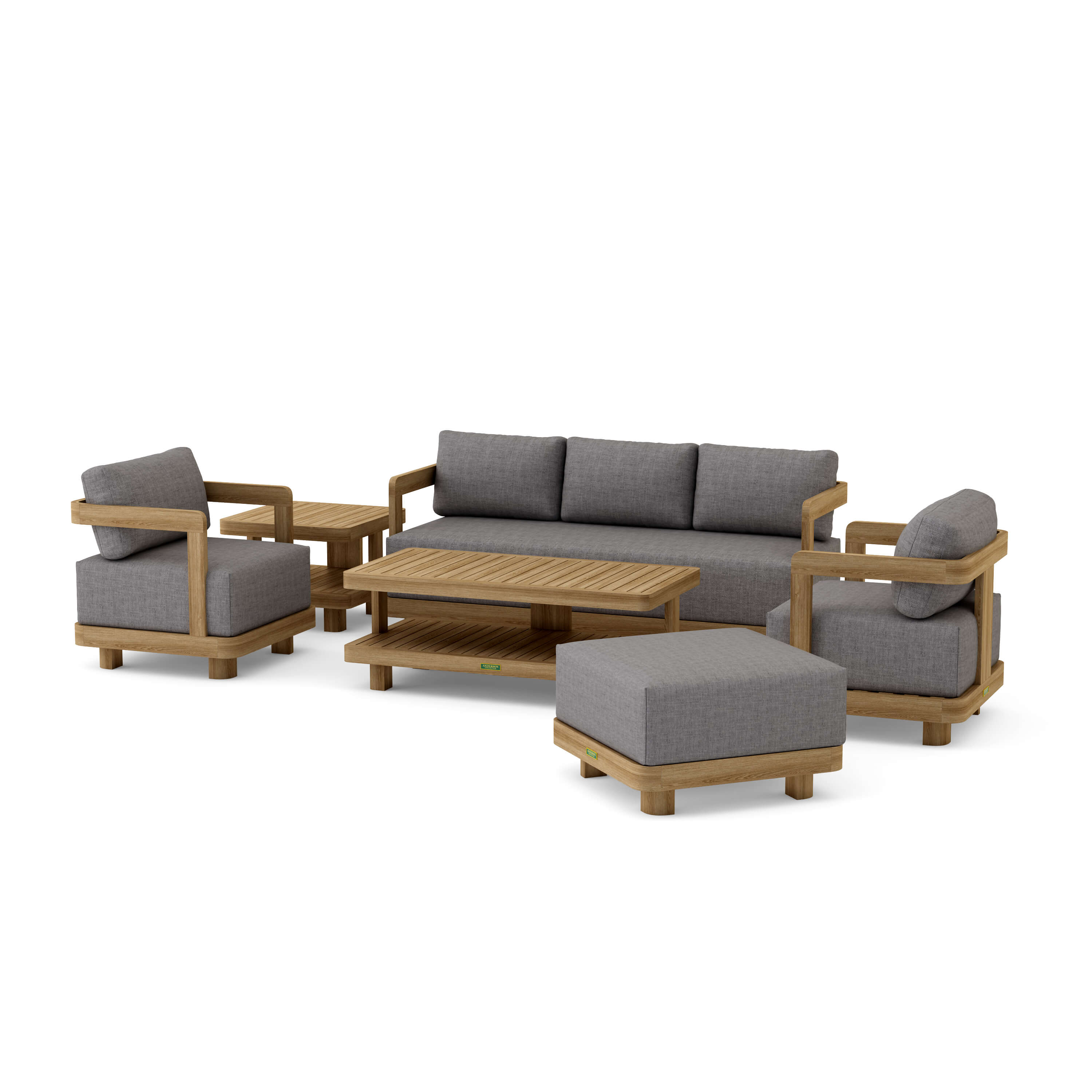Granada 6-Piece Deep Seating Patio Furniture Set - Outdoor Wicker Sofa Sectional with Cushions for Garden, Poolside & Backyard Relaxation