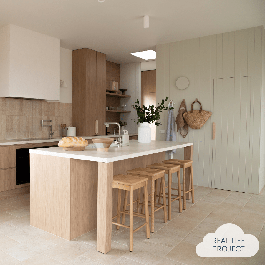 Premium Seaforth Travertine Look Beige Matte Ceramic Tile - Waterproof & Durable Flooring for Bathroom, Kitchen & Living Room