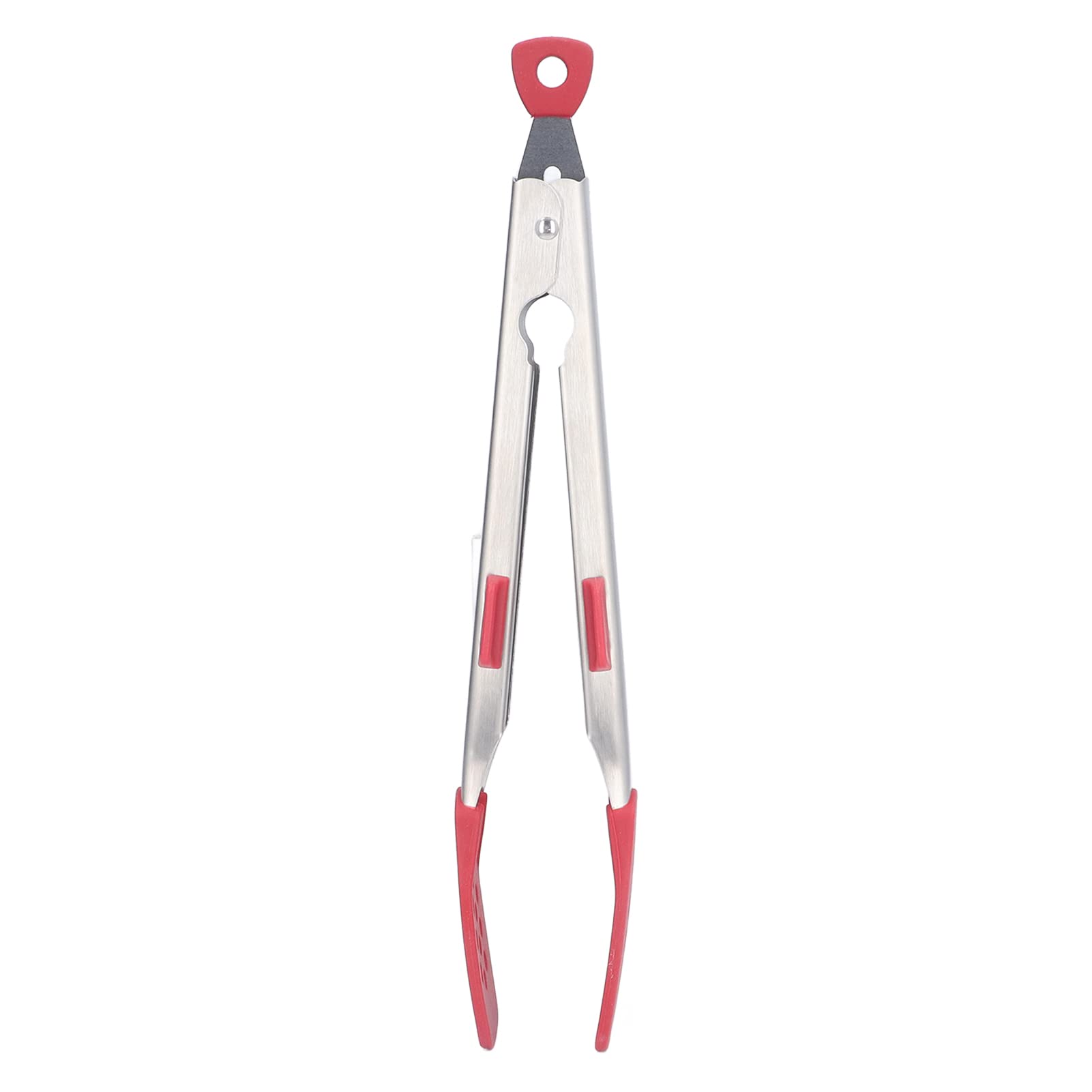 **Thickened Silicone Kitchen Food Tongs - Non-Slip, Heat-Resistant BBQ Tongs for Cooking, Serving, Grilling, Buffet & Salad - Perfect for BBQ Parties, Picnics & Home Use (Red)**