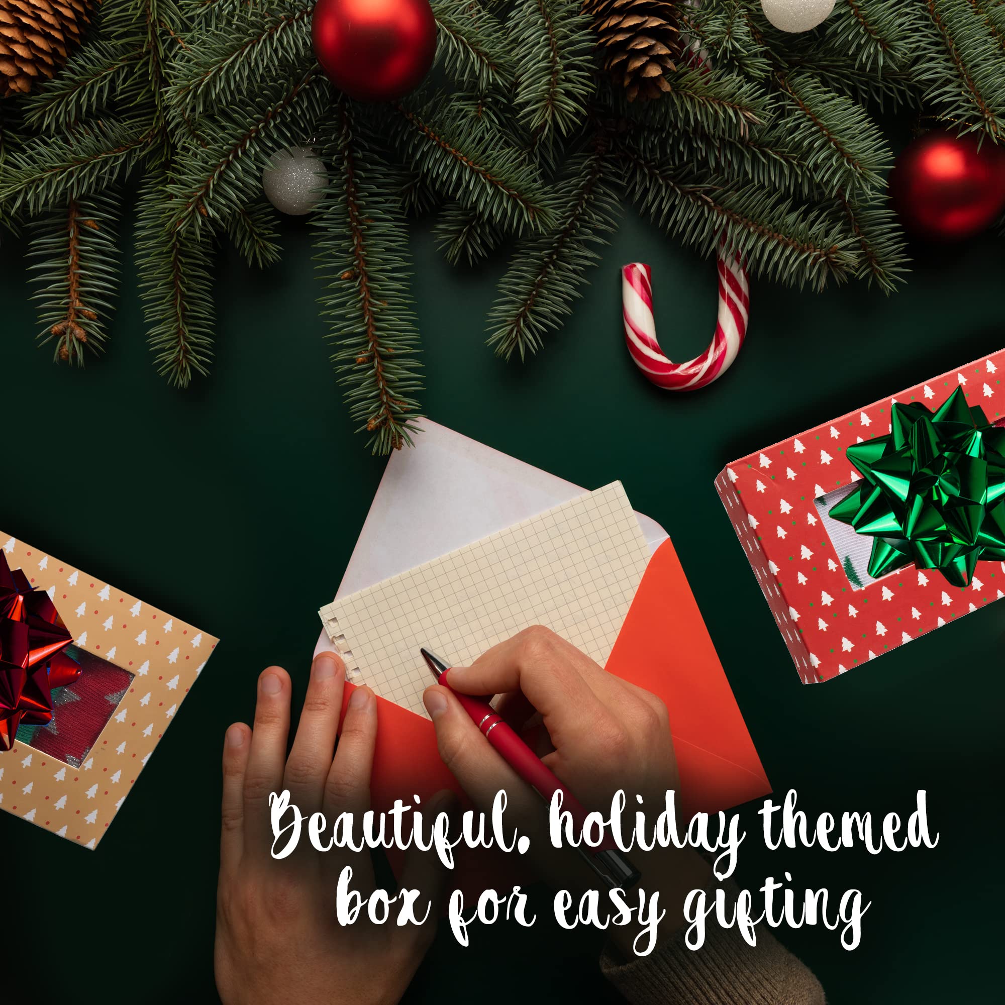 Silky Toes Women's Christmas Ankle Socks 4-Pack - Holiday Gift Set with Gift Box - Cozy Festive Socks for Stocking Stuffers, Secret Santa & Christmas Party Favors