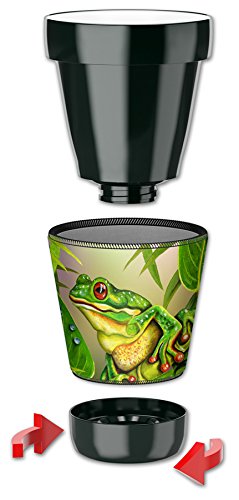 12oz Insulated Lowball Tumbler with Removable Wetsuit Cover - Leakproof Drinking Cup for Coffee, Cocktails & Iced Beverages - Perfect for Home, Office & Outdoor Use - Red Eyed Frog Design
