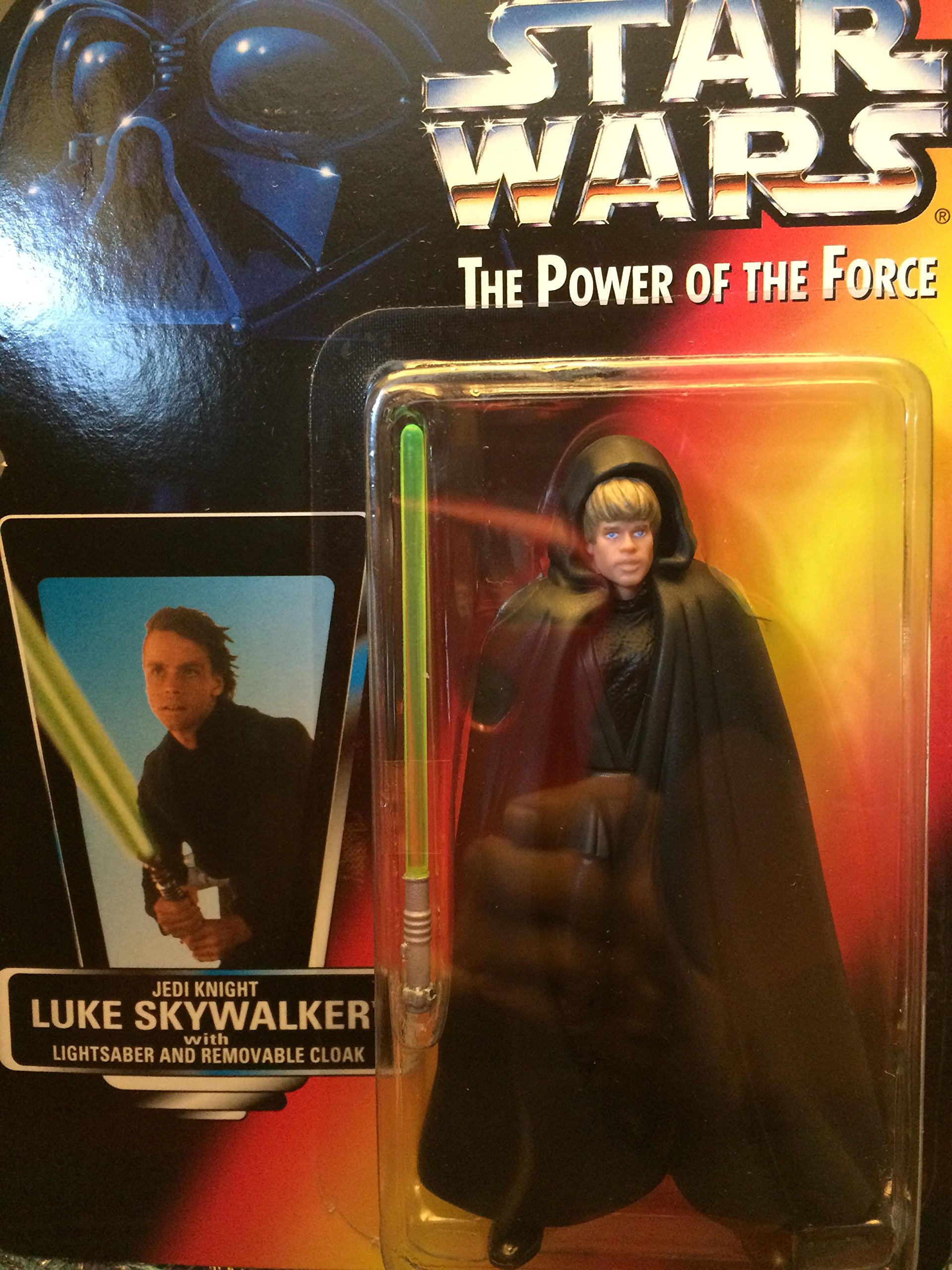 Star Wars Power of The Force POTF Luke Skywalker Jedi Knight Action Figure with Black Vest - Collectible Toy for Fans, Display & Play - Perfect for Gifts, Decor & Star Wars Memorabilia