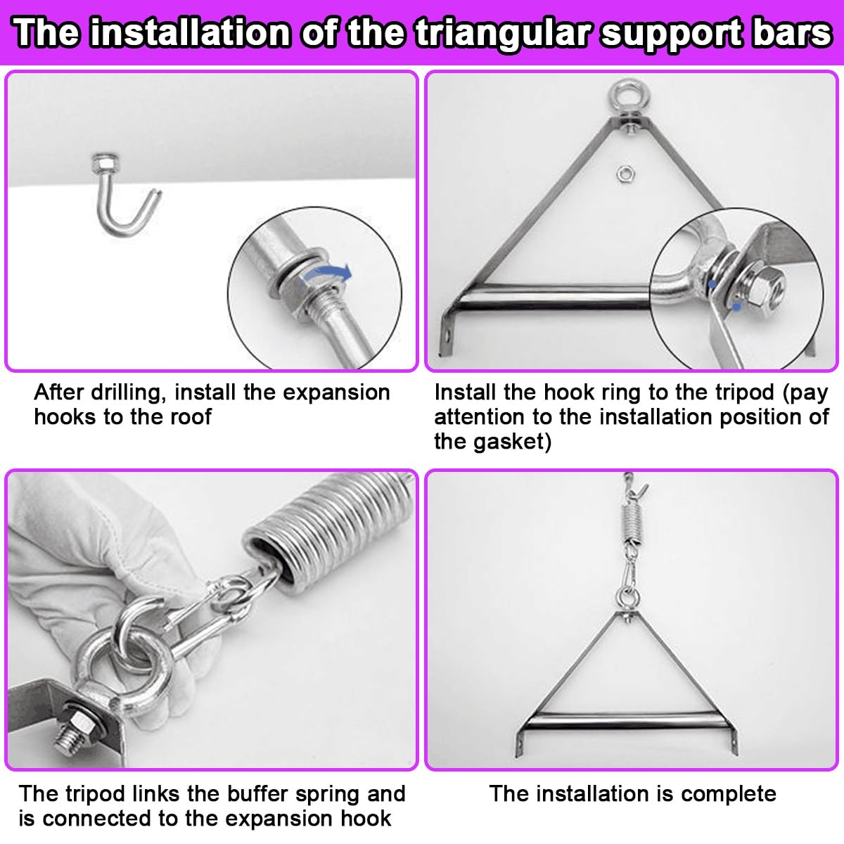 Premium Adult Sex Swing for Couples - Heavy Duty 400 lbs Capacity with Steel Triangle & Spring Support - Adjustable Bondage Restraints for Indoor Use - Perfect for Spicing Up Your Love Life & BDSM Play