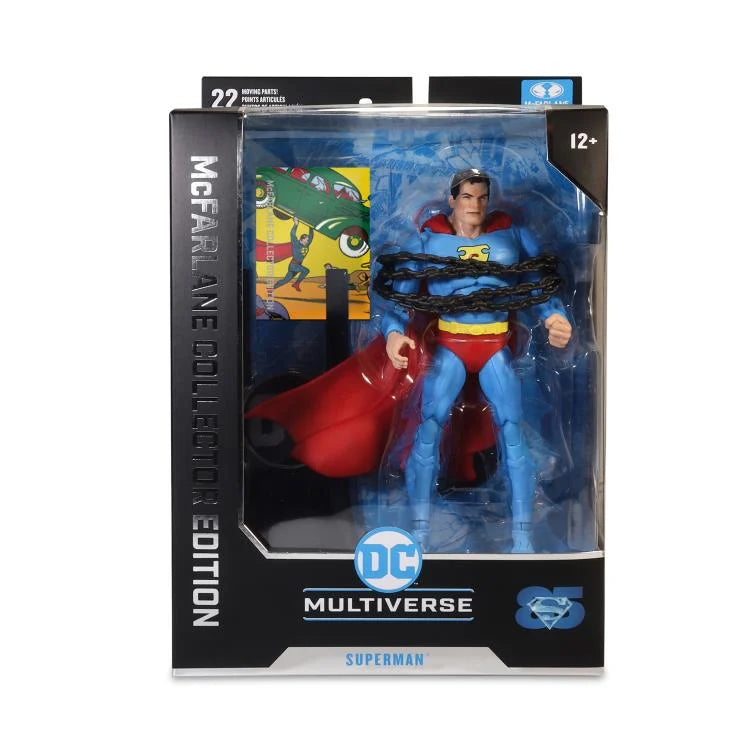 DC Multiverse Collector Edition Action Comics Superman Figure - Premium Collectible for Fans & Display - Perfect for Home Decor, Office Display, and Comic Book Collections
