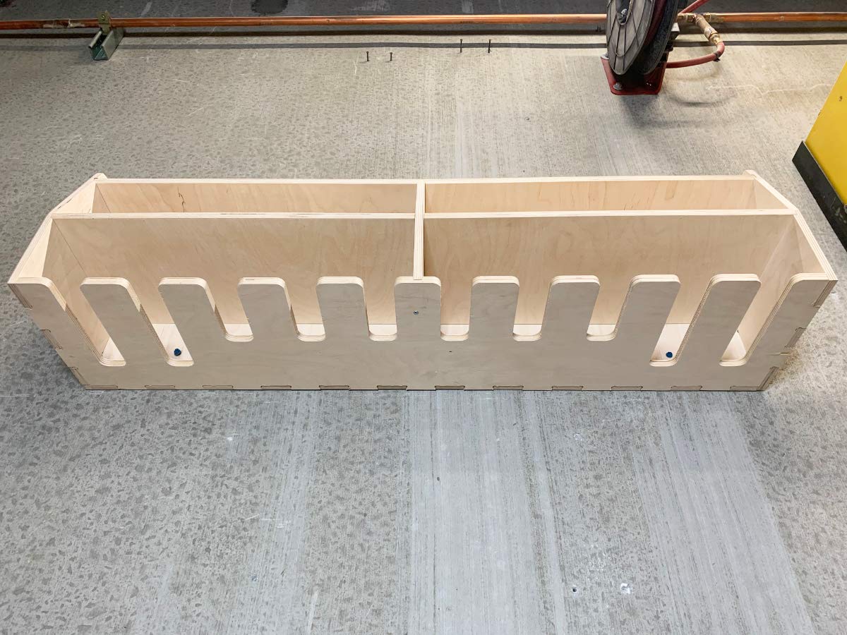 10-Slot Cordless Drill Tool Holder Organizer - Birch Plywood Storage Rack & Wall Mount Shelf for Workshop, Garage, and DIY Projects