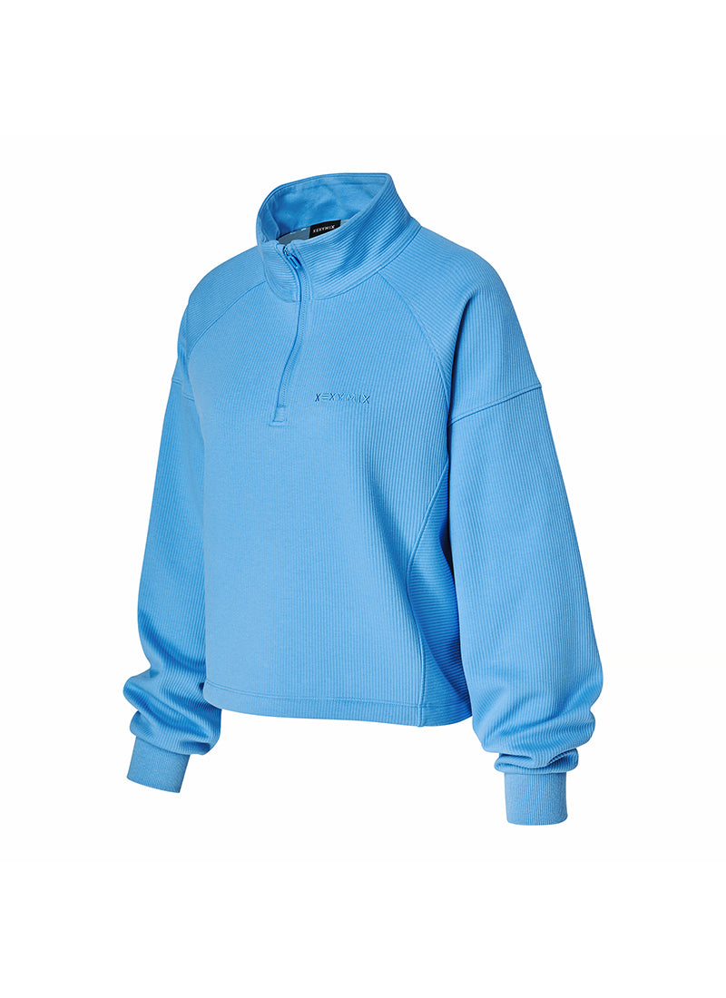 Women's Peach Ribbed High Neck Half Zip Anorak Jacket - Stylish & Cozy Outerwear for Fall & Winter, Perfect for Casual Outings & Outdoor Adventures