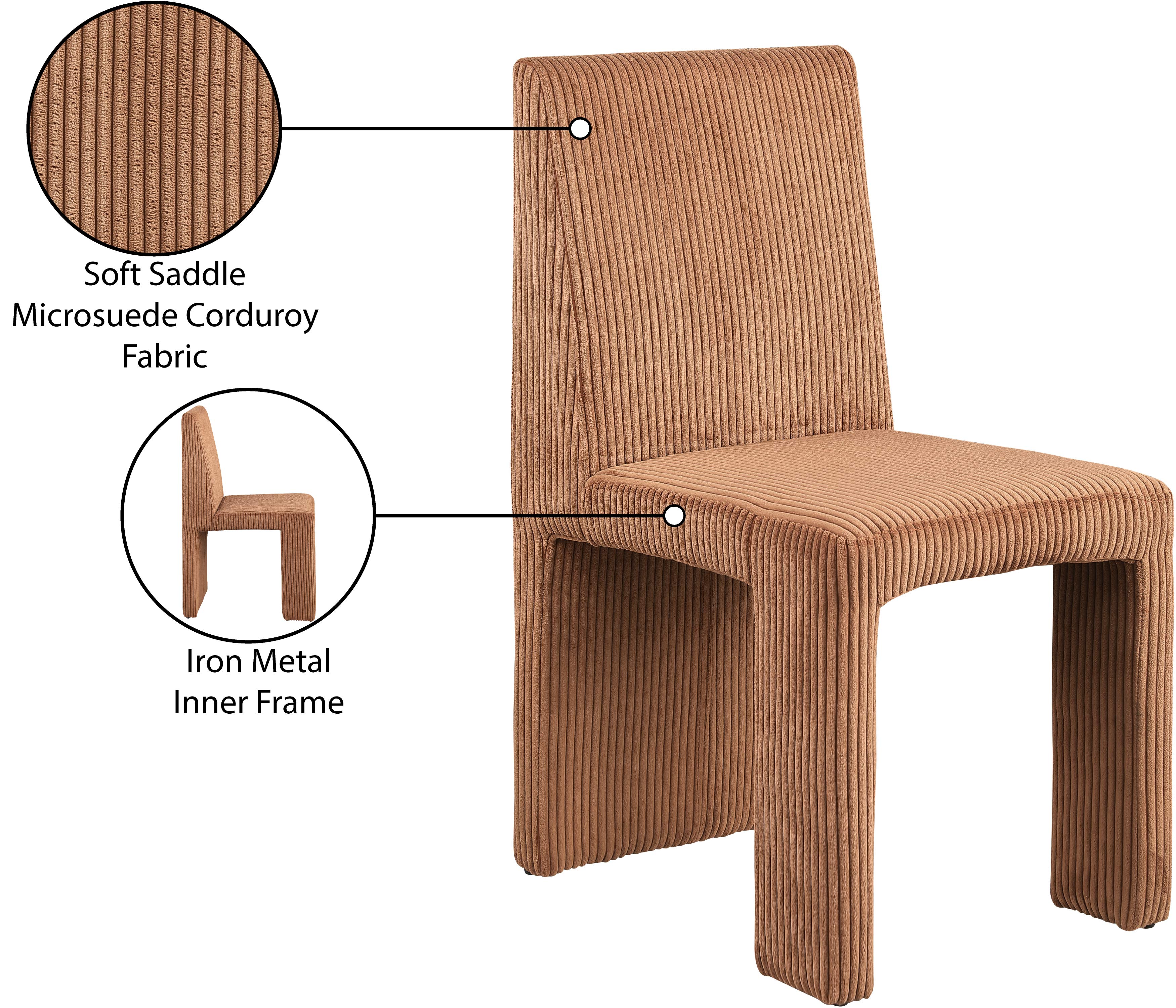 Premium Benson Microsuede Corduroy Fabric Dining Chair - Comfortable Modern Upholstered Seat for Kitchen, Dining Room & Office - Home & Commercial Use