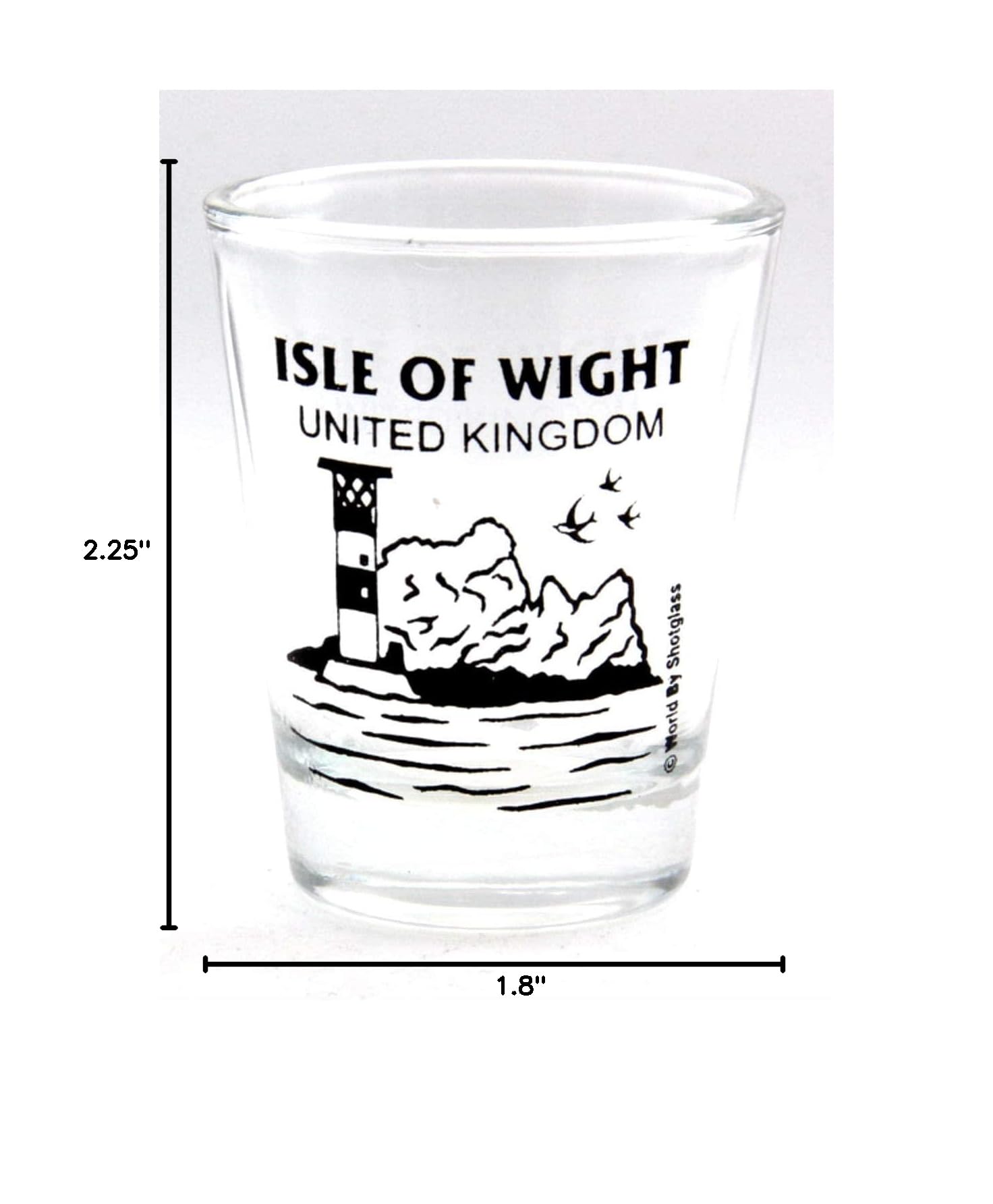 Isle of Wight UK Harbor View Souvenir Shot Glass - Perfect for Gifts, Collectibles & Coastal-Themed Parties
