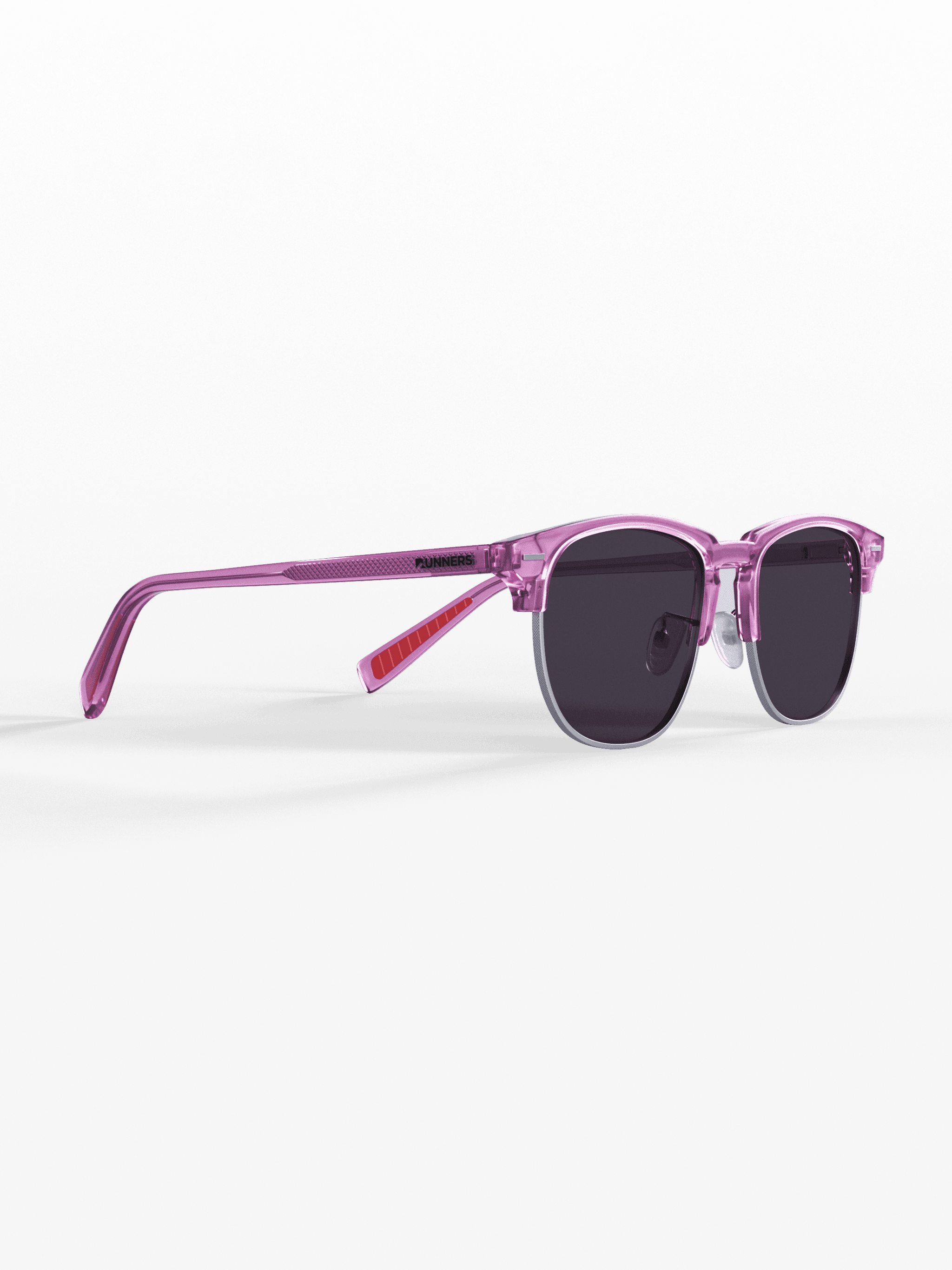 Clear Lilac Semi Rimless Glasses - Lightweight & Stylish Eyewear for Women & Men - Perfect for Reading, Driving & Fashion Accessories