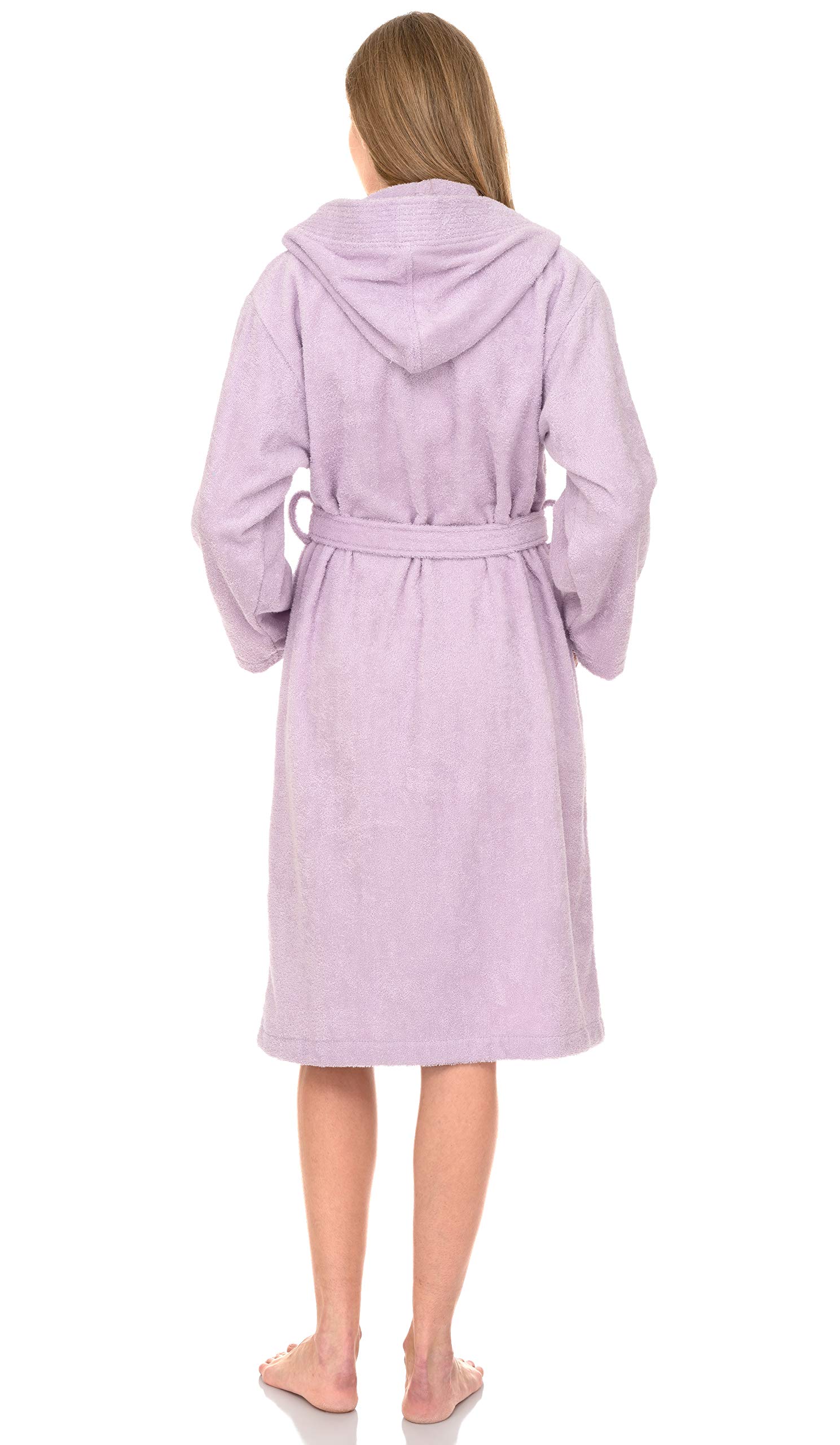 Premium Cotton Hooded Bathrobe for Women - Soft Terry Cloth Robe with Pockets, Sizes XS-3X | Cozy Lounge Wear for Spa, Bath & Relaxation at Home