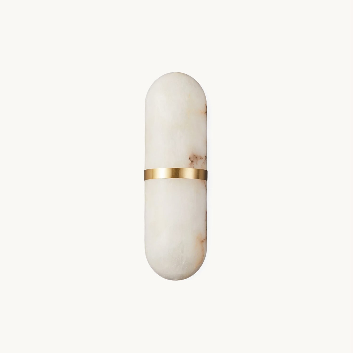 Vintage Alabaster Wall Sconce - Handcrafted Capsule Design Wall Light Fixture for Bedroom, Hallway & Living Room Decor