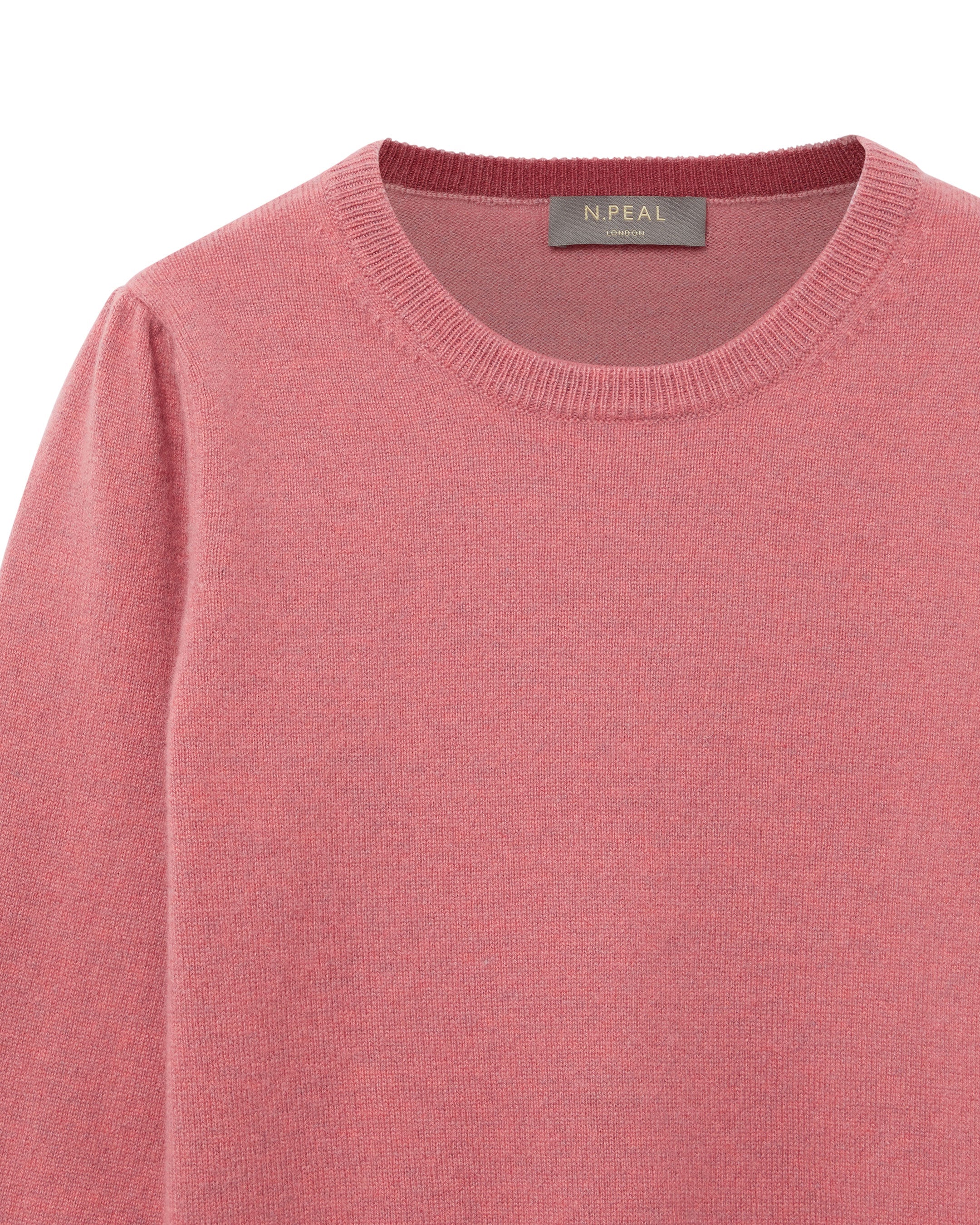 Soft Girls Cashmere Sweater Round Neck Heather Pink - Cozy Winter Wear for School & Playdates