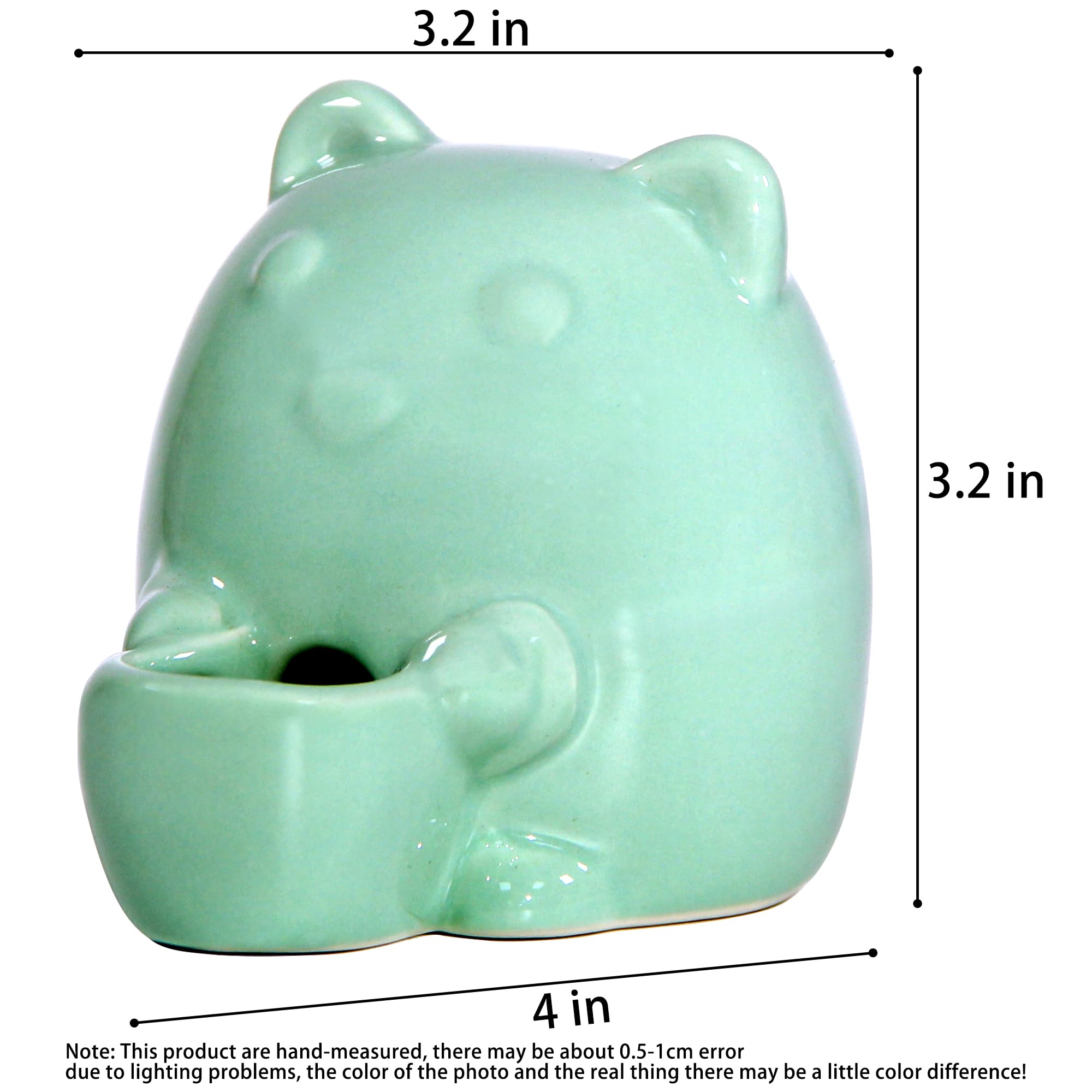 No-Drip Ceramic Hamster Water Bottle for Guinea Pigs, Rabbits, Hedgehogs & Chinchillas - Small Animal Water Dispenser with Leak-Proof Design (Cyan) - Perfect for Cages, Habitats & Travel Carriers