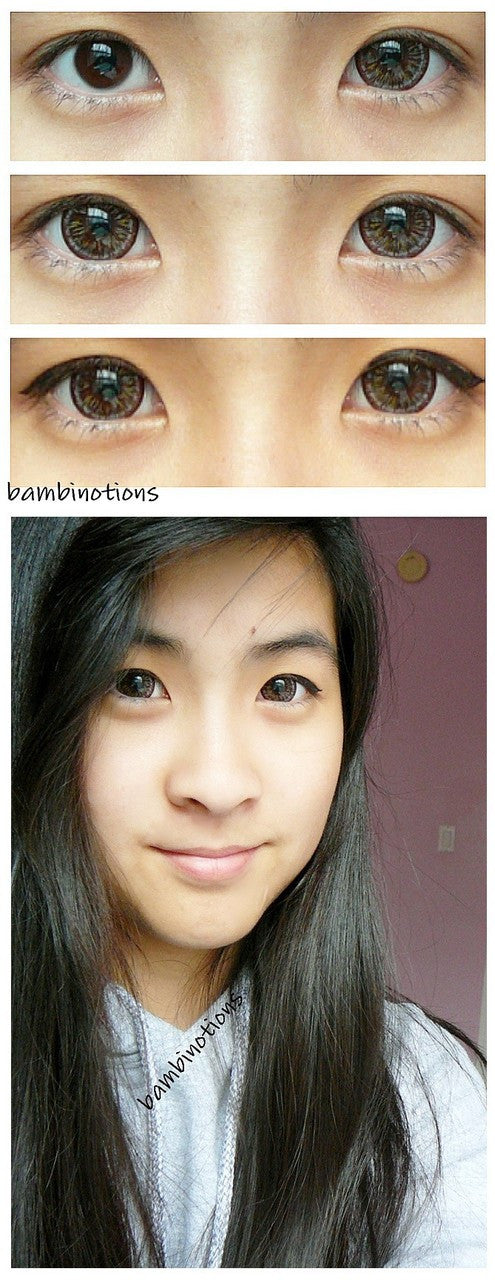 Ellen 4-Color Natural Brown Colored Contact Lenses (2-Piece Set) - 6 Month Wear - Perfect for Halloween, Cosplay & Daily Fashion Enhancement