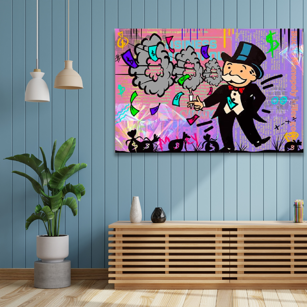 Alec Monopoly Man Hoops - Limited Edition Urban Art Basketball Hoop for Home & Street Decor | Perfect for Game Rooms, Urban Themed Spaces & Art Collectors