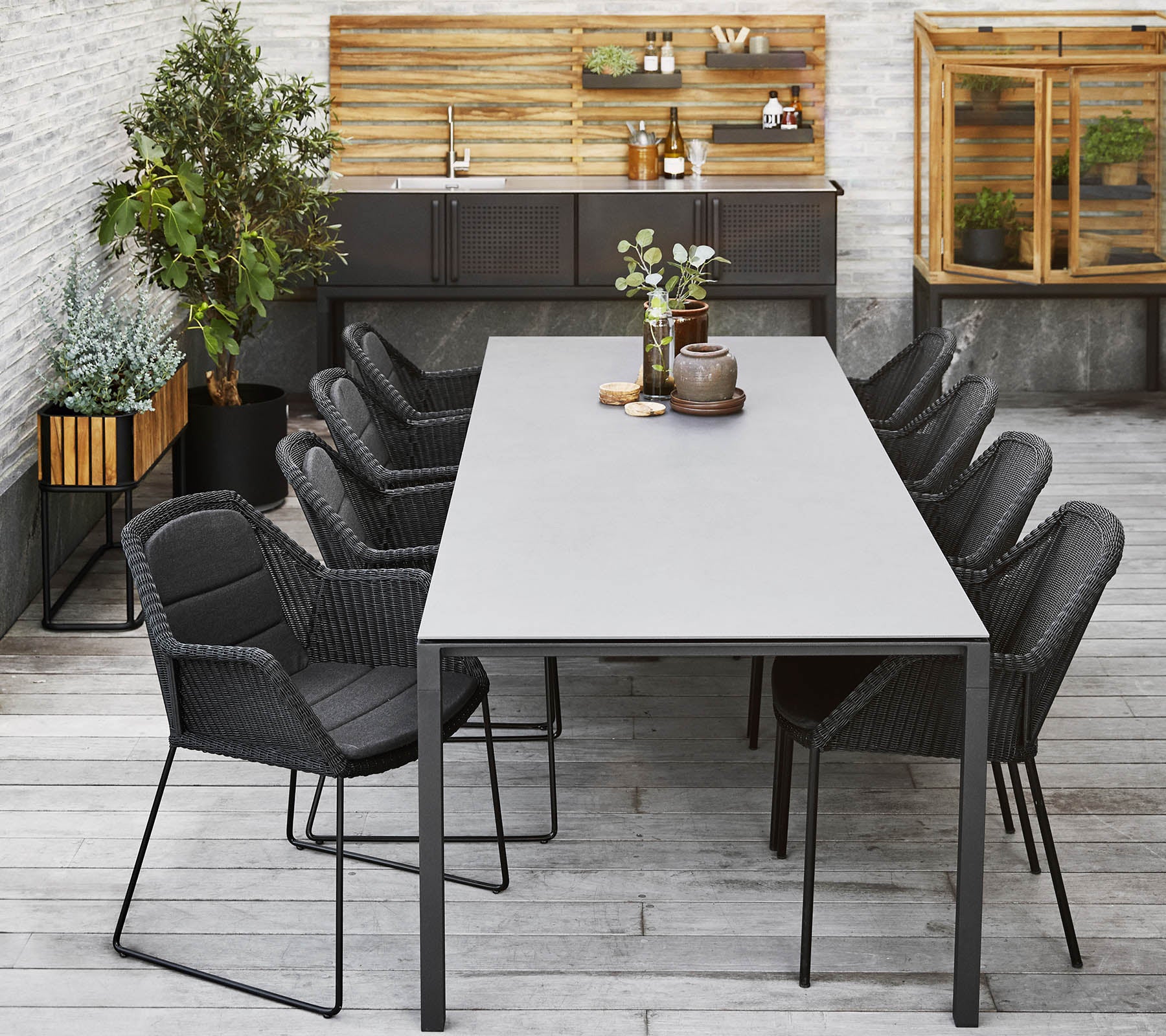 280x100cm Solid Wood Dining Table - Modern Farmhouse Style for 6-8 People - Perfect for Family Gatherings & Dinner Parties