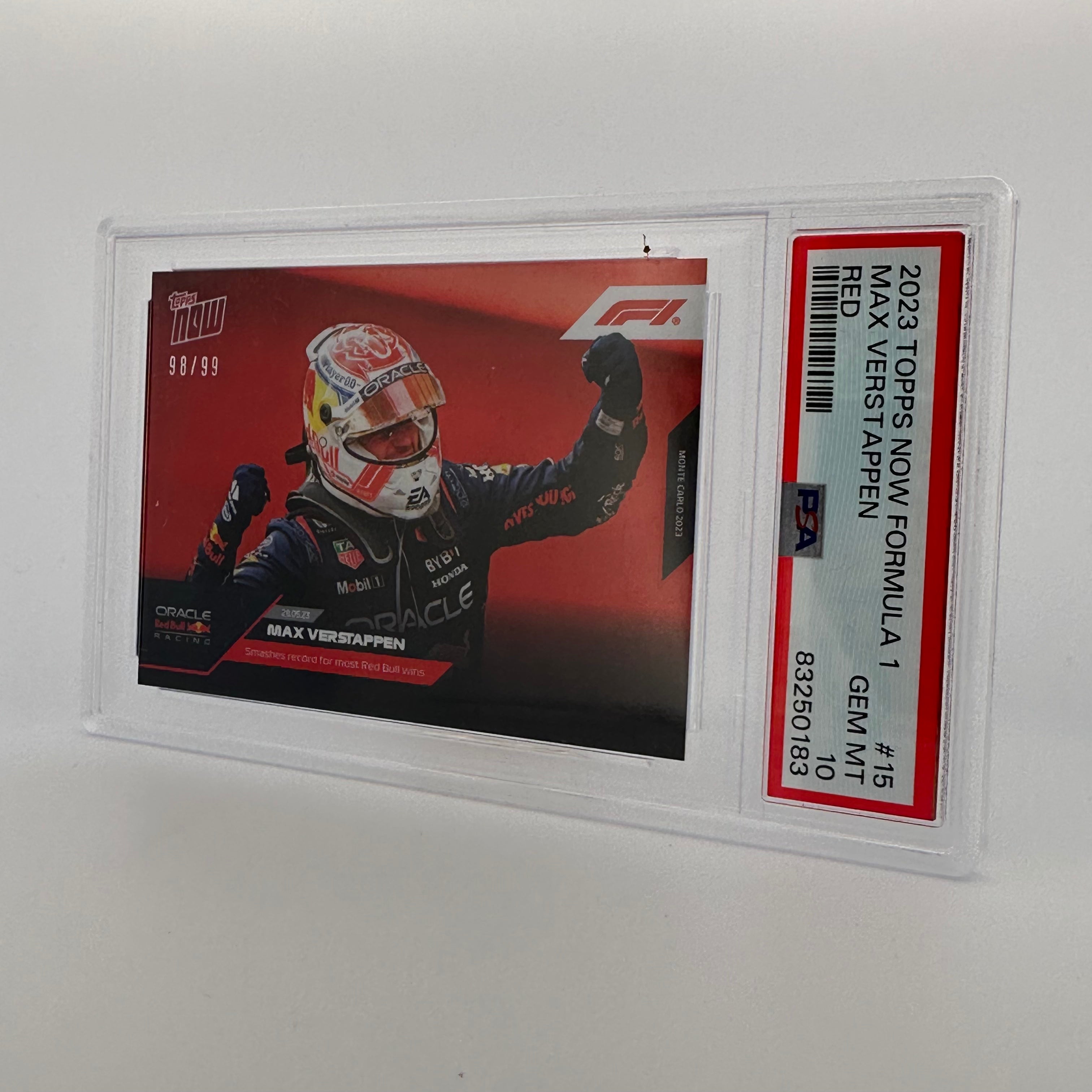 PSA 10 Graded 1998-99 Max Verstappen #15 Red Bull Racing Rookie Card - Perfect for Collectors, Sports Memorabilia & F1 Fans