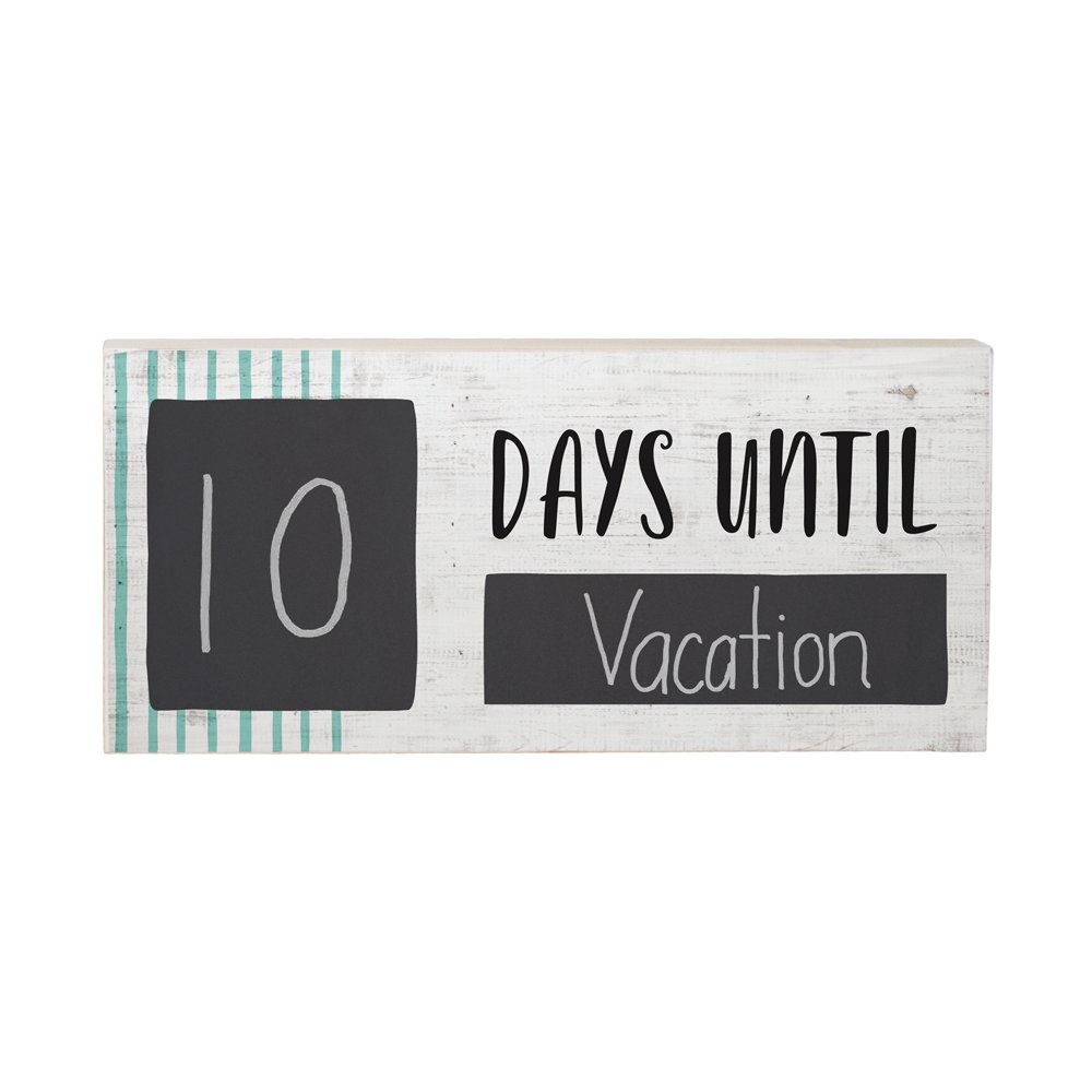 Erasable Chalk Board Sign - 12 x 5.5 Inch Days Until Stripes Countdown Calendar - Made in USA - Perfect for Events, Weddings & Classroom Decor - CHT1004