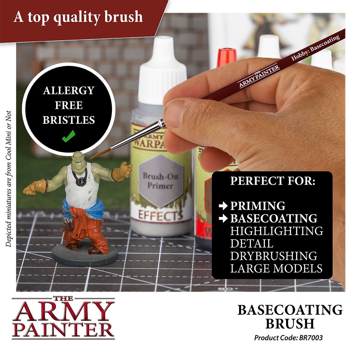 Premium Hobby Brush Set for Basecoating - Perfect for Miniature Painting, Warhammer, and Model Kits - Ideal for Artists, Hobbyists, and DIY Craft Projects