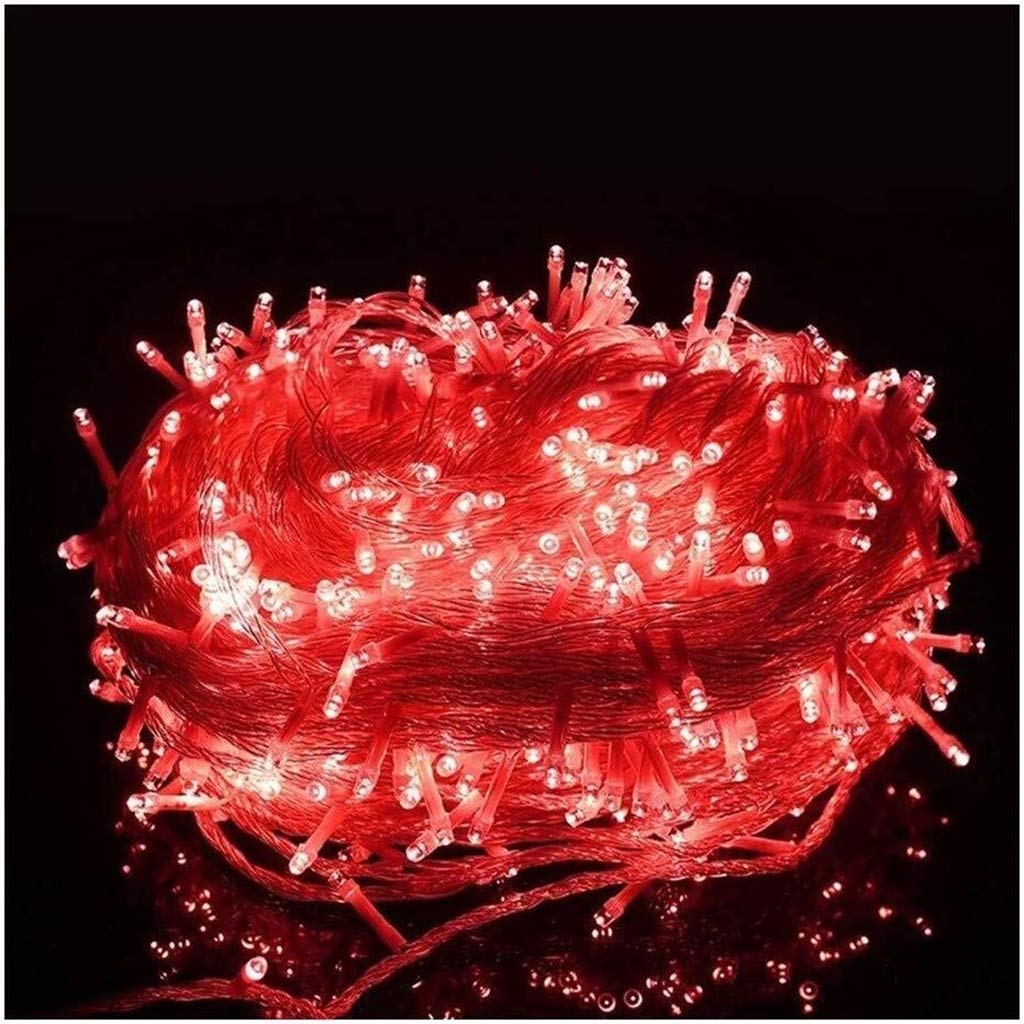 ZBM LED Fairy String Lights - 100ft 800 LEDs Waterproof Outdoor Christmas Lights with 8 Modes, Plug-in for Indoor/Outdoor Holiday Decor (Red) - Perfect for Christmas Tree, Party, Wedding, Garden & Home Decoration
