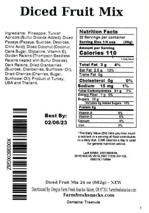 **Oregon Farm Fresh Dried Fruit Mix – 24oz Healthy Snacks | Natural Trail Mix with Mixed Fruits for Adults & Kids | Perfect for Breakfast, Baking, On-the-Go Snacks & Office Lunch**