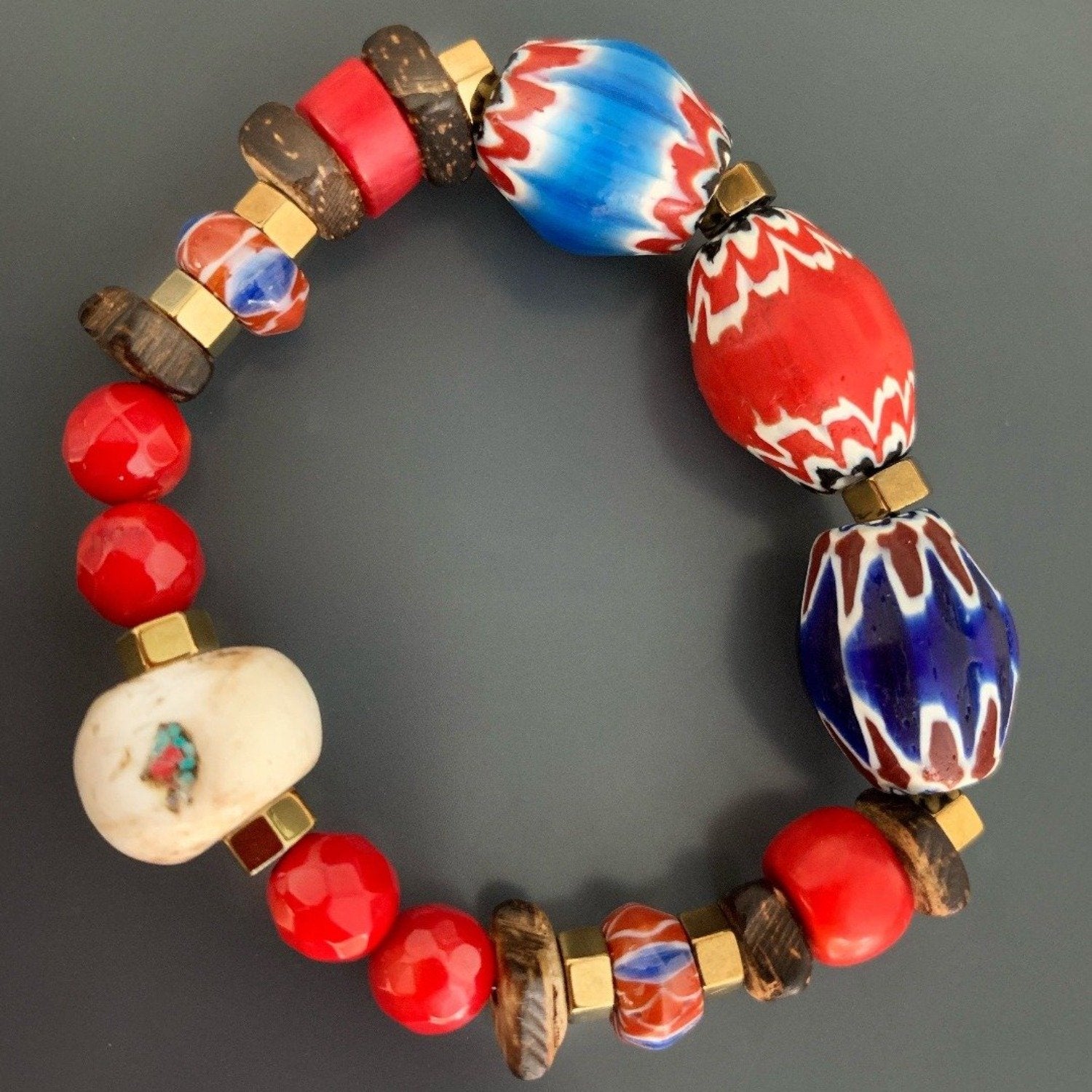Colorful Beaded Bohemian Bracelet for Women - Handmade Ethnic Style Adjustable Wrap Bracelet | Perfect for Music Festivals, Beach Vacations & Boho Fashion Accessories