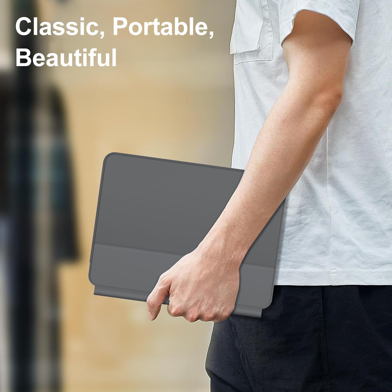 Magic Keyboard Case for iPad Air 13-inch (M2, 2024) & iPad Pro 12.9-inch (6th/5th/4th/3rd Gen) - Slim Magnetic Keyboard with Multi-Touch Trackpad, Floating Cantilever Stand & Rainbow Backlit Keys - Perfect for Work, Study & Creative Projects