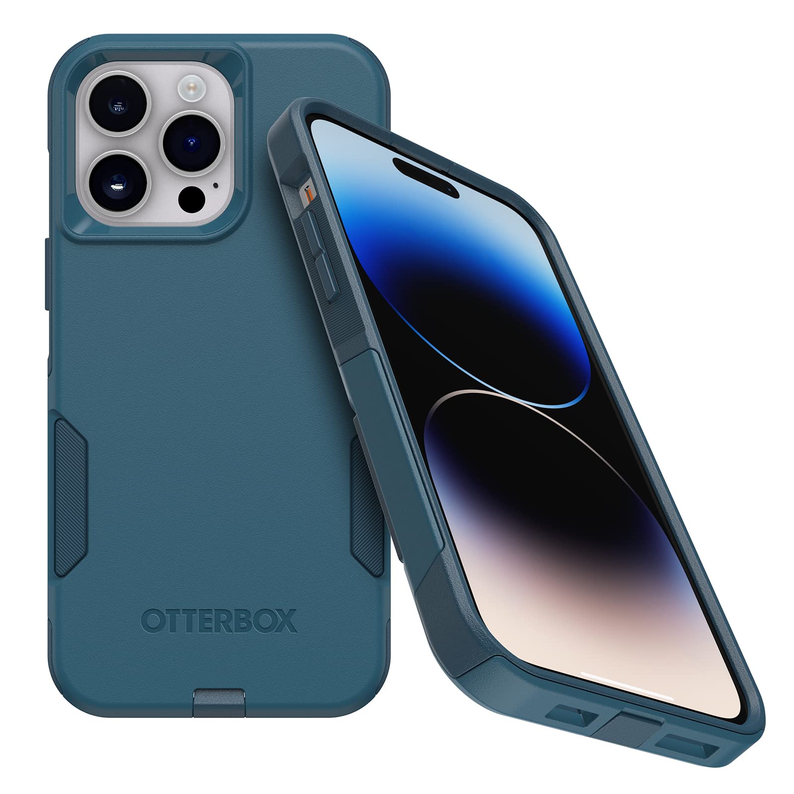 OtterBox Commuter Series Case for iPhone 14 Pro Max - Slim Protective Cover with Port Protection | Shockproof & Drop Proof | Perfect for Work, Travel & Outdoor Activities (Blue)