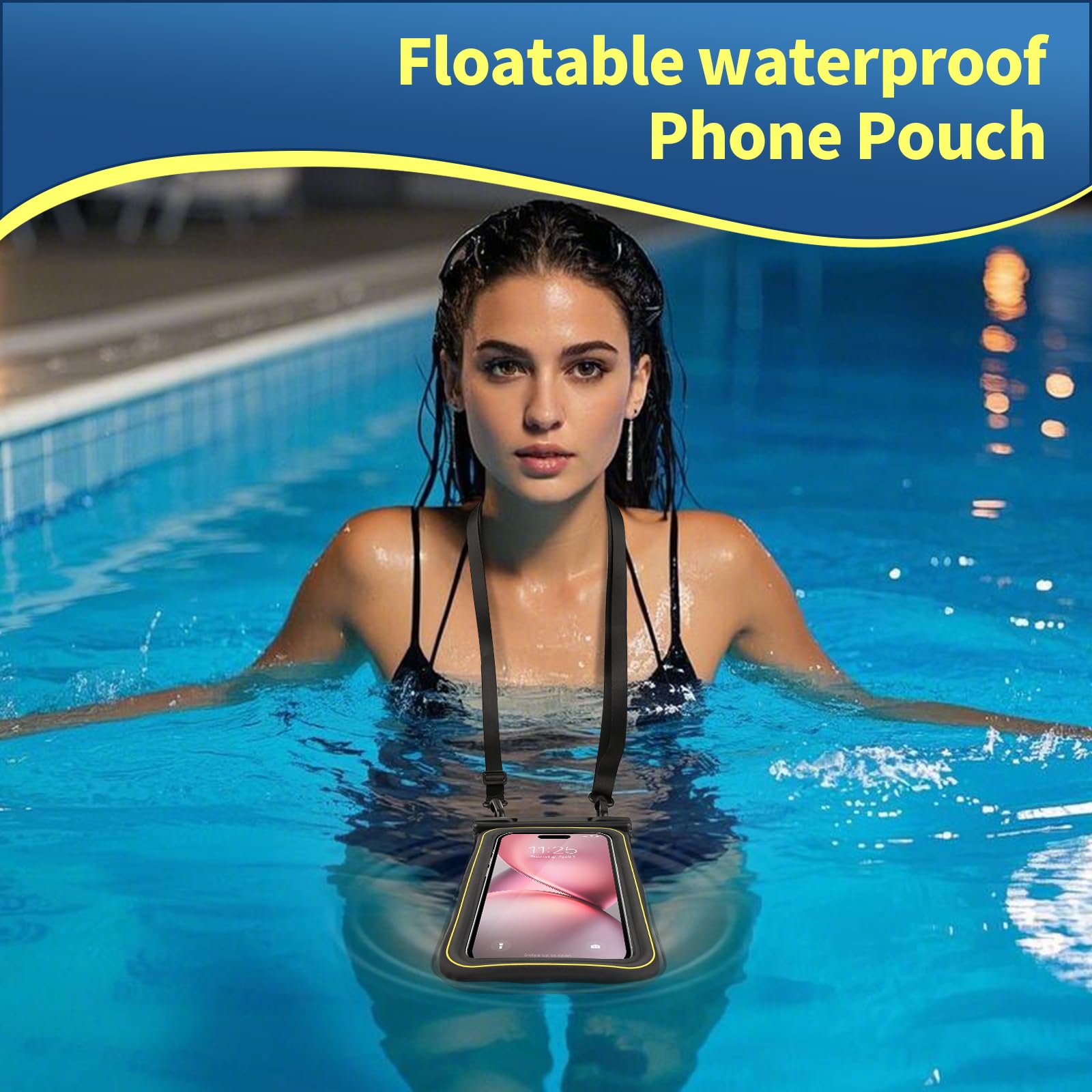 **IP68 Waterproof Phone Pouch for iPhone 15/14/13 Pro Max & Galaxy S24/S23/S22 Ultra – Up to 6.8