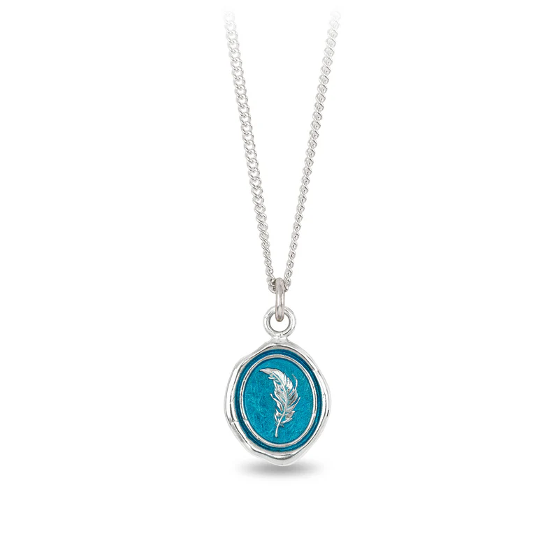 Capri Blue Feather Talisman - Handmade Bohemian Jewelry for Women, Perfect for Festivals, Beach Parties & Boho Chic Style