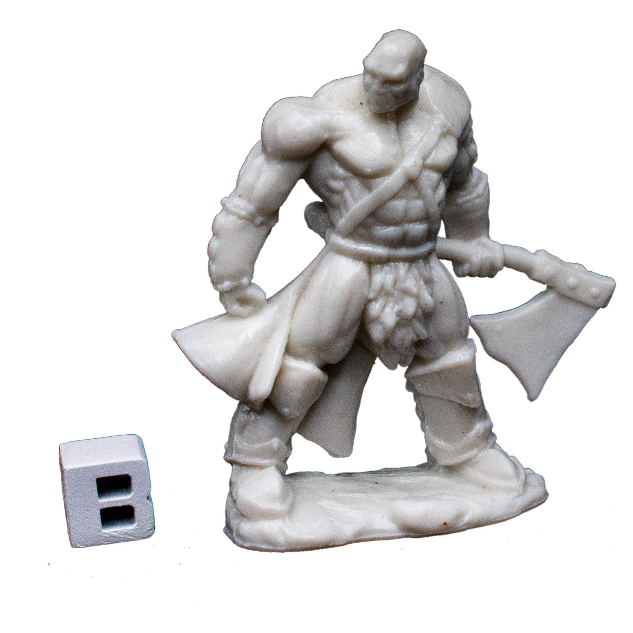 Reaper 77047: Goldar Male Barbarian Miniature - Dark Heaven Bones Plastic Fantasy RPG Figure for D&D, Pathfinder & Tabletop Gaming