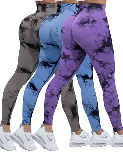 3 Packs - Black/Tie Dye Blue/ Tie Dye Purple