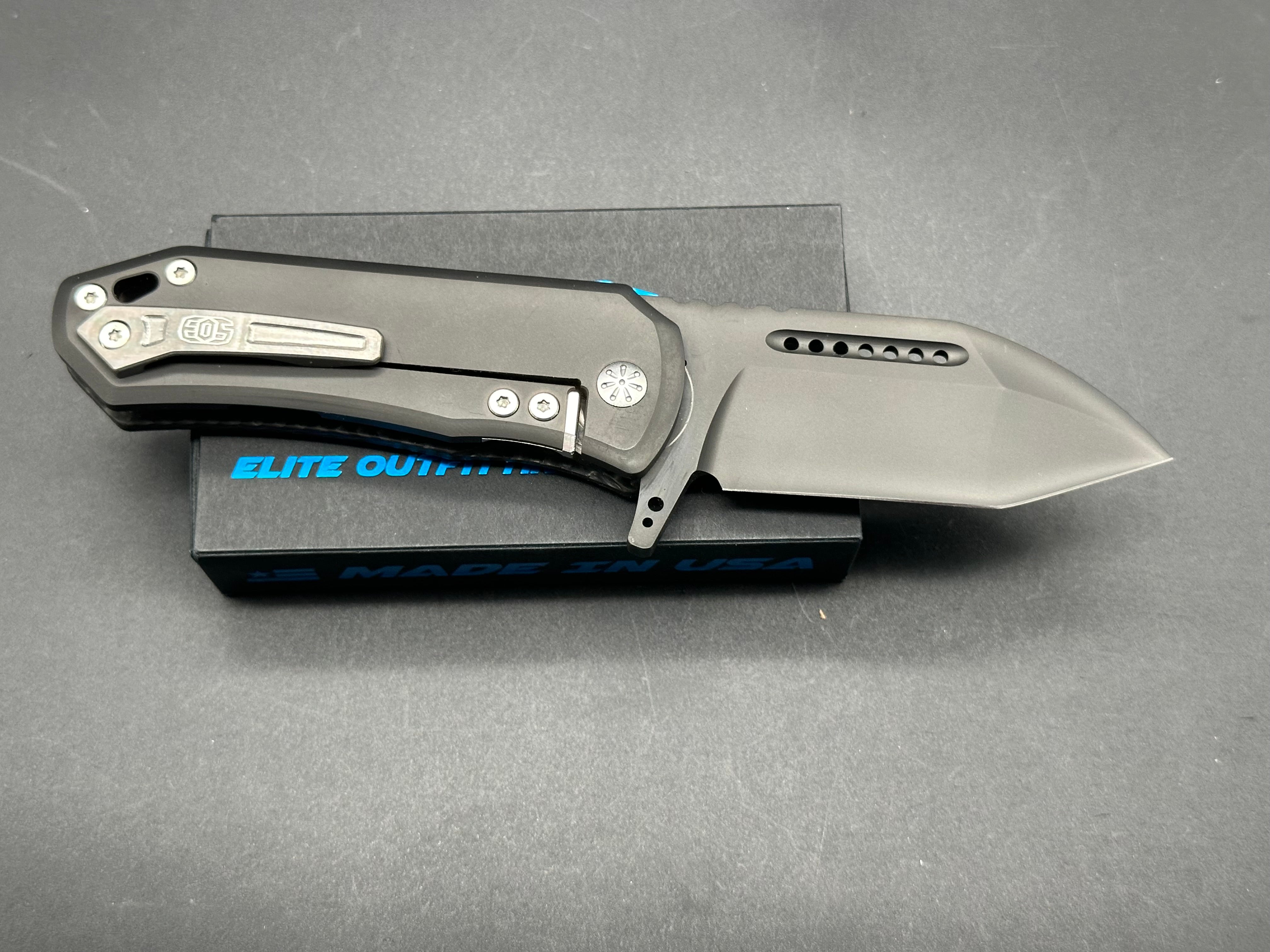 EOS Orca S Frame Lock Knife - Black Titanium Folding Pocket Knife (3-Pack) - Perfect for Camping, Hiking & Everyday Carry (EDC)