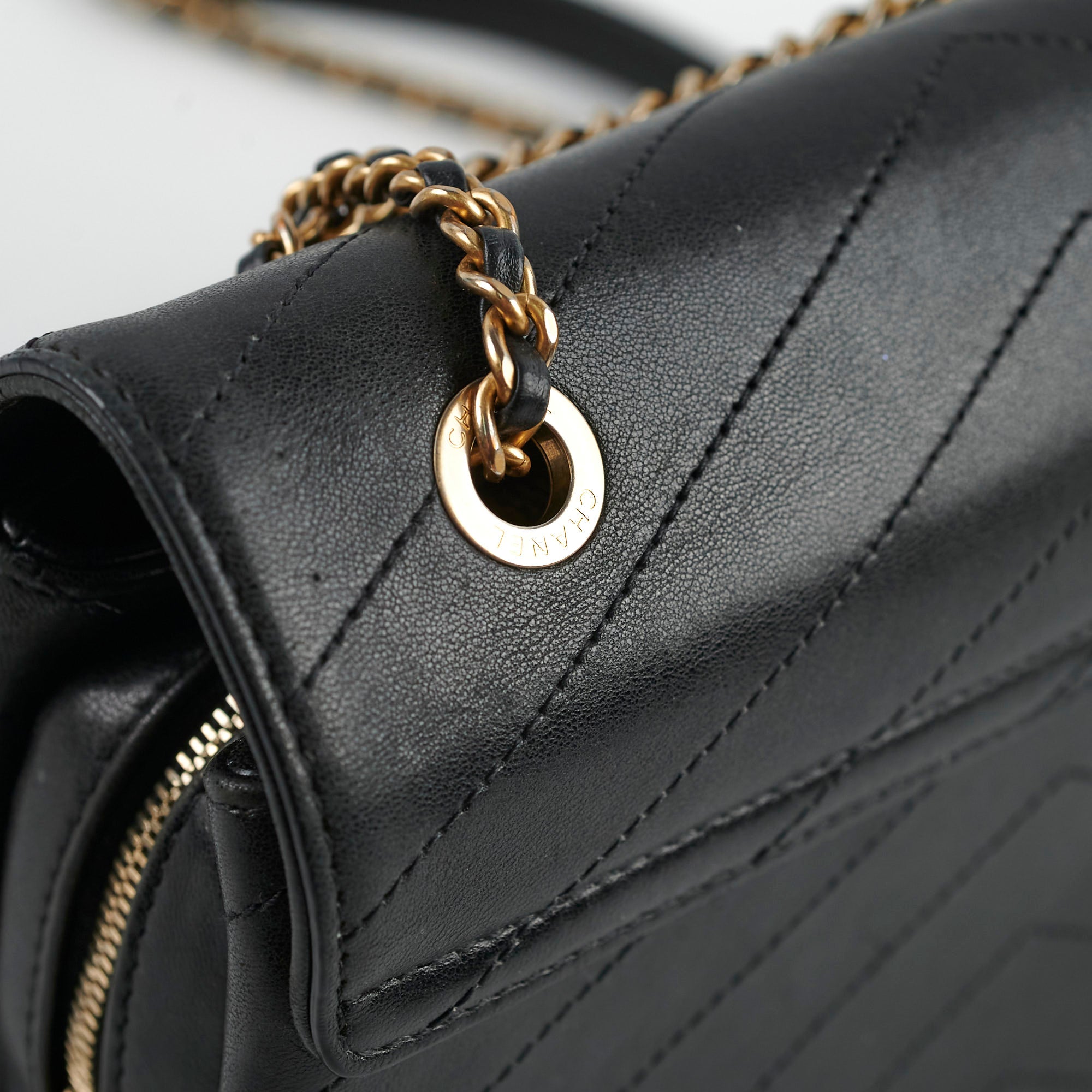 Chanel Chevron Black Shoulder Bag - Classic Flap Bag Series 25 for Women | Luxury Designer Handbag for Evening Parties, Work & Daily Use