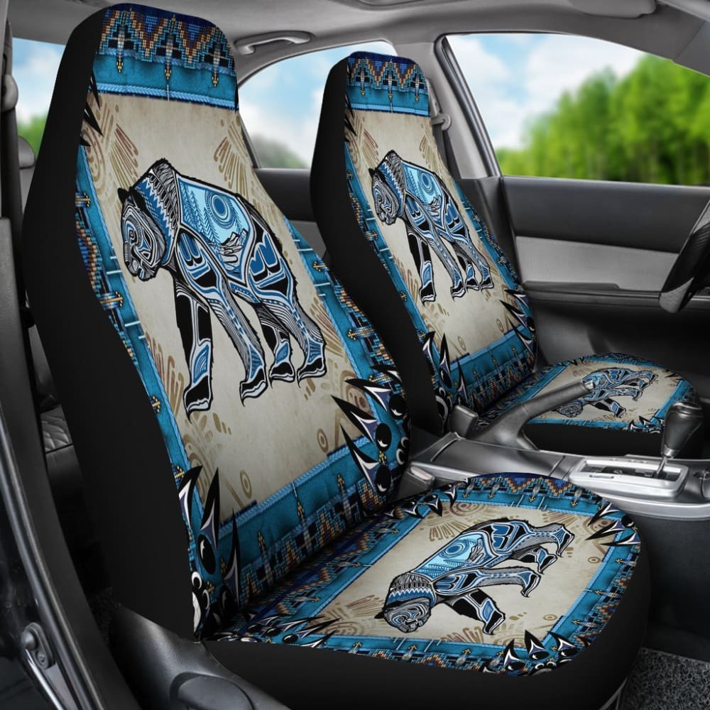 Bear Symbol Native American Car Seat Cover 093223 - Durable & Stylish Protection for Cars, Trucks & SUVs - Perfect for Travel, Commuting & Outdoor Adventures