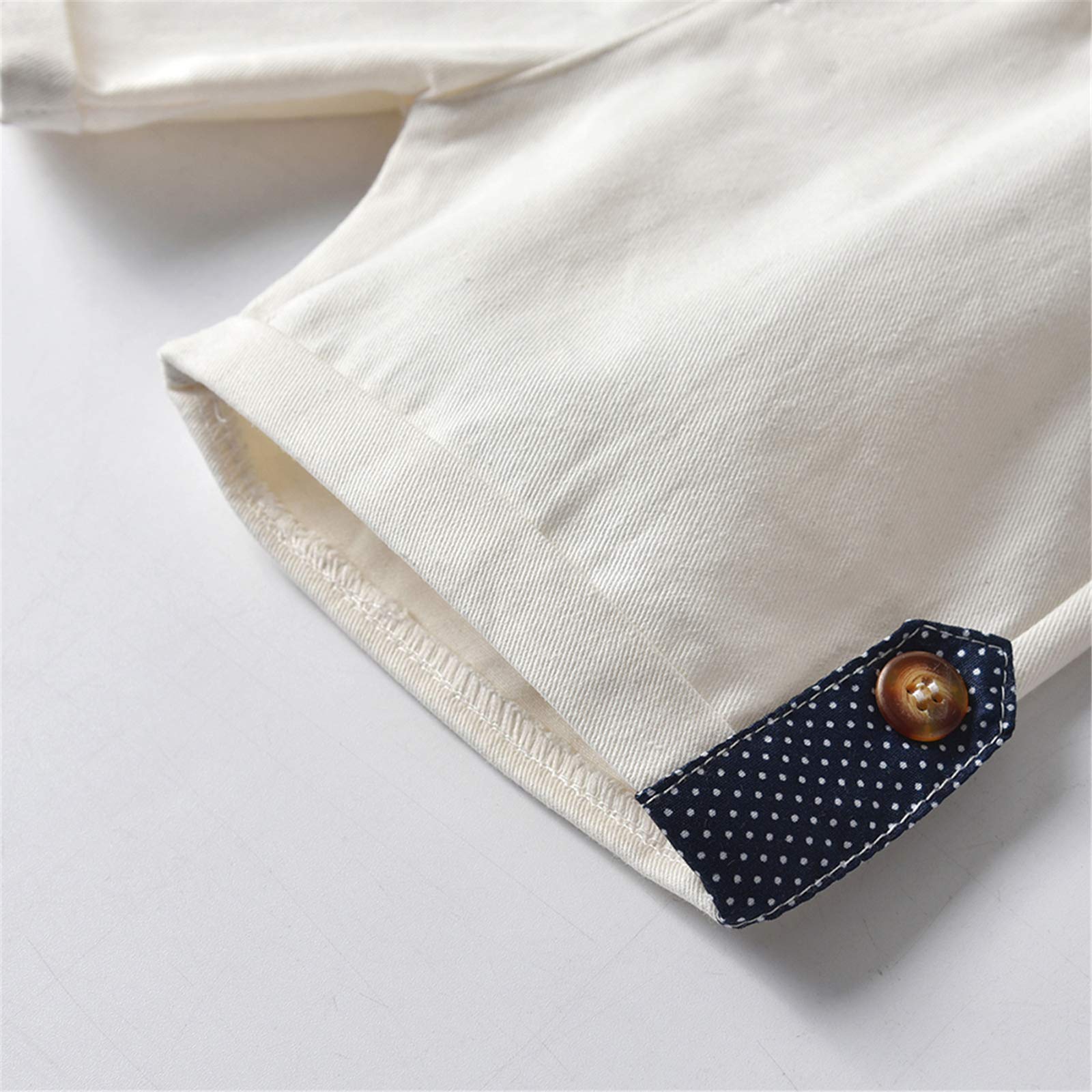 SANGTREE Baby Boys Formal Outfit Set - Dress Shirt, Bow Tie & Suspenders Shorts for 6 Months to 8 Years | Perfect for Weddings, Parties & Special Occasions