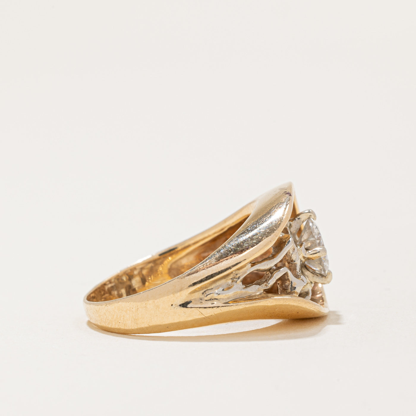 0.69ct Webbed Diamond Cocktail Ring - Size 6.75 | Elegant Women's Jewelry for Parties, Weddings & Special Occasions