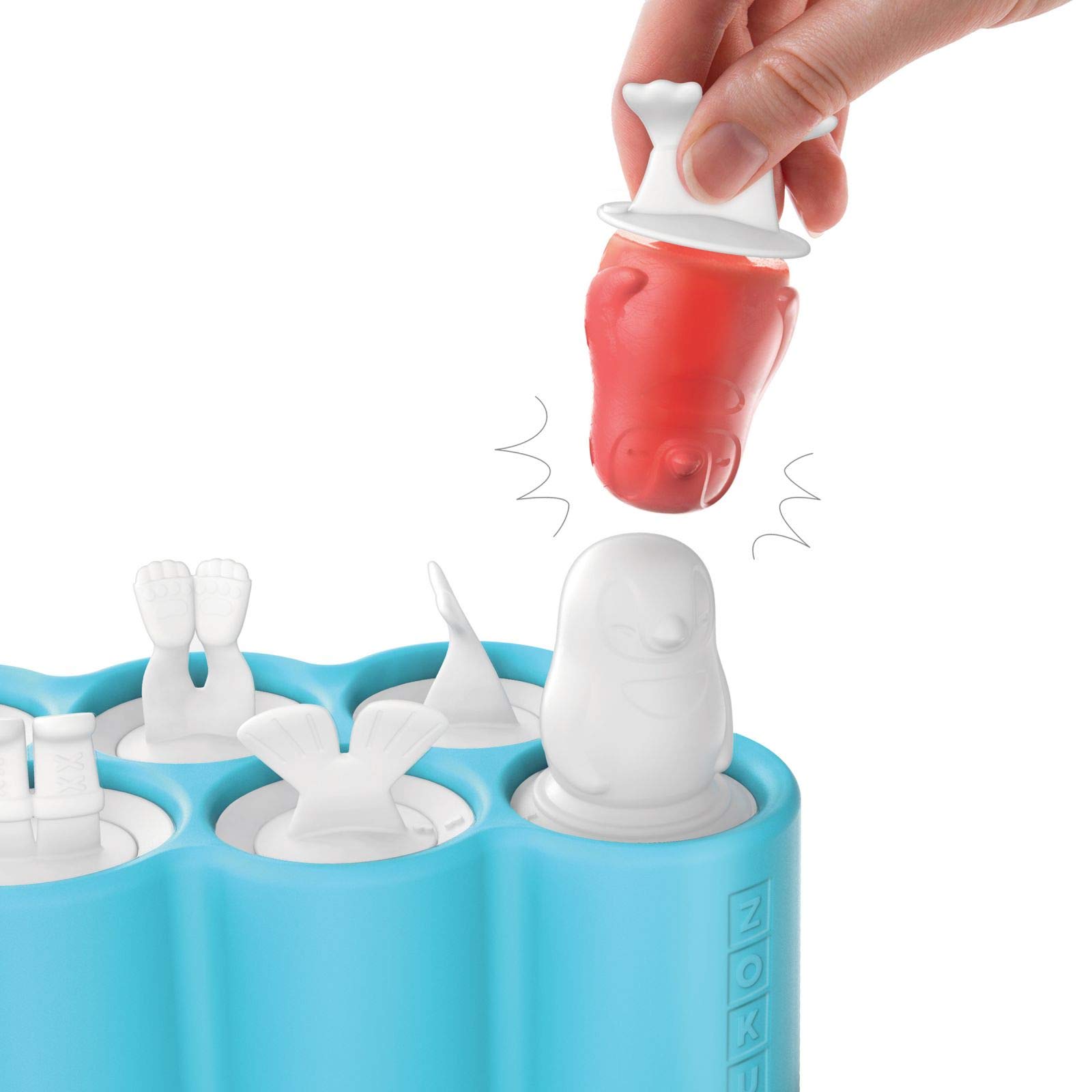 Zoku Polar Pop Molds - 5 Explorer-Themed Popsicle Molds in One Tray | BPA-Free, Easy Release | Perfect for Kids' Summer Treats & Party Snacks