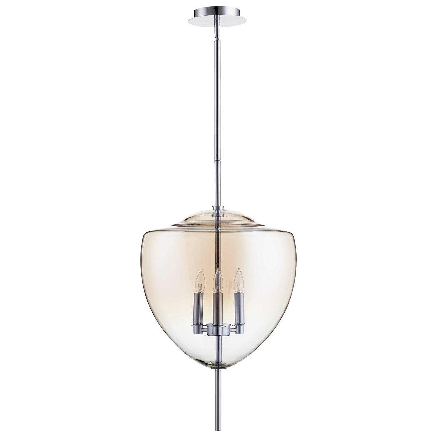 Cyan Design 07589 Ember Pendant 3-Light Chrome Fixture - Modern Dining Room Lighting for Kitchen Island & Entryway