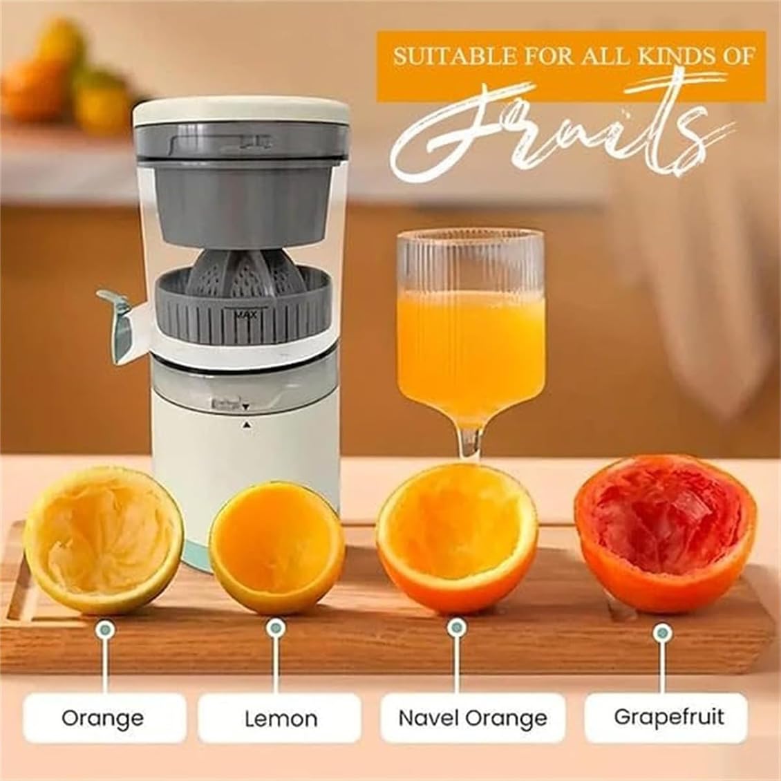 Automatic Separation Electric Fruit Juicer - Rechargeable & Portable 3.7V Juicer for Home, Office, Travel - Healthy Juice Maker (Red) | Perfect for Smoothies, Detox Drinks & Fresh Juices On-The-Go