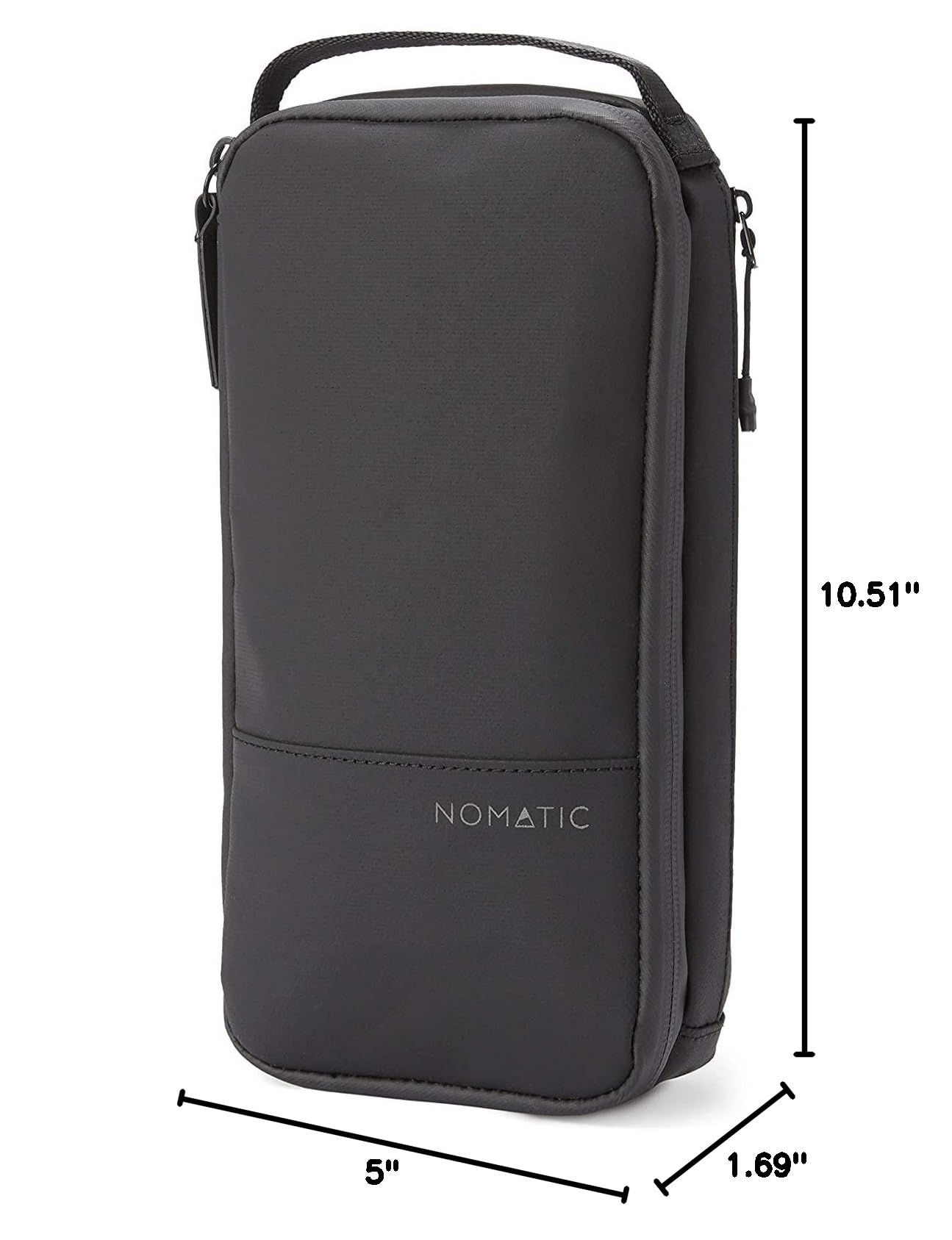 NOMATIC Travel Toiletry Bag - Small V2 (Black) - Compact & Water-Resistant Wash Bag for Toiletries & Makeup - Perfect for Air Travel, Camping, and Gym Essentials