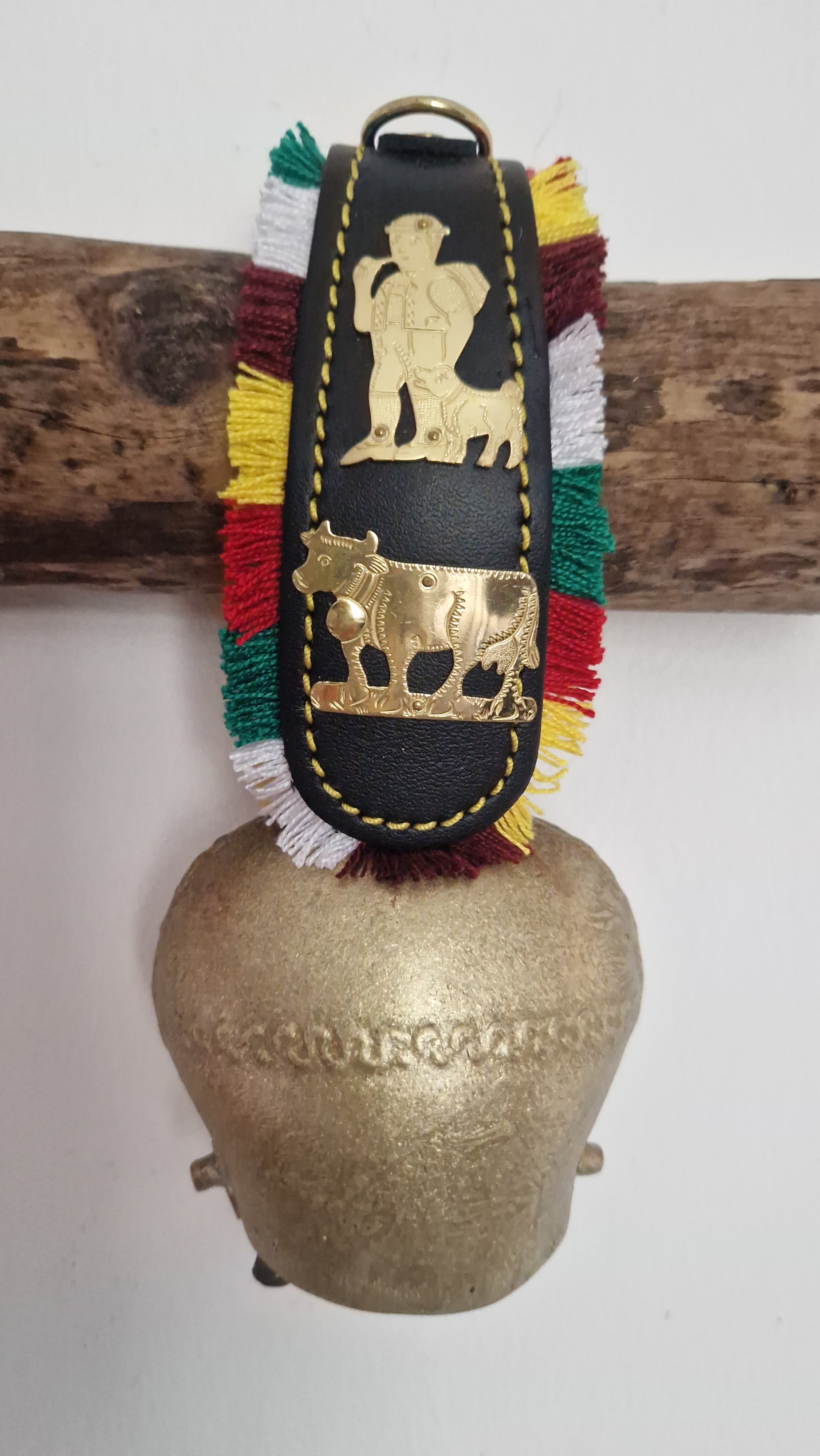 Authentic Swiss Cowbells - Handcrafted Alpine Treicheln for Farm Animals & Home Decor - Perfect for Cattle, Goats, Christmas Decor & Rustic Weddings