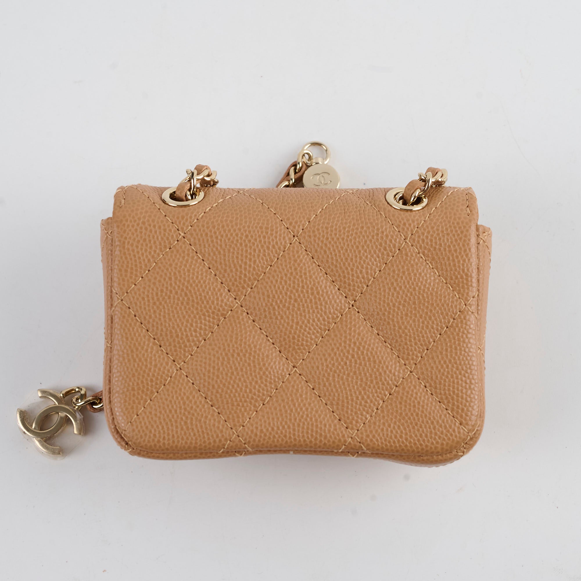 Chanel 23P Classic Clutch With Chain Belt Waist Bag Dark Beige Microchipped (2023) | Luxury Crossbody Bag for Women | Perfect for Parties, Date Nights & Special Occasions