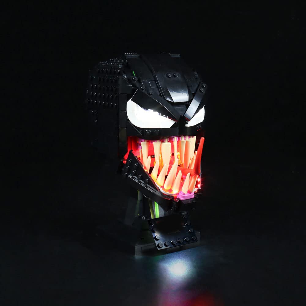 LED Light Kit for Lego 76187 Venom Head - USB Powered Lighting Set for Lego Marvel Venom Building Kit (Lights Only, No Lego Included) - Perfect for Display & Nighttime Showcase