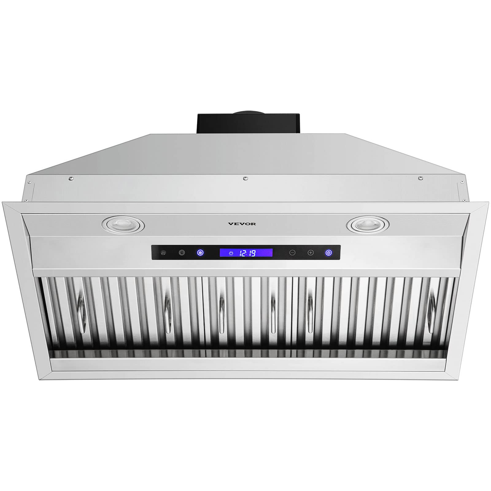 VEVOR 30 Inch 900CFM 4-Speed Stainless Steel Insert Range Hood with Touch & Remote Control, LED Lights & Baffle Filters - Ducted/Ductless Convertible Kitchen Vent Hood for Home Cooking - ETL Certified Commercial-Grade Ventilation System