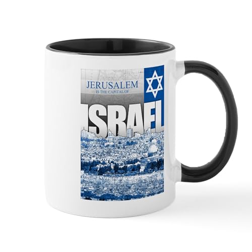 White/Black Inside - Jerusalem, Israel Mug