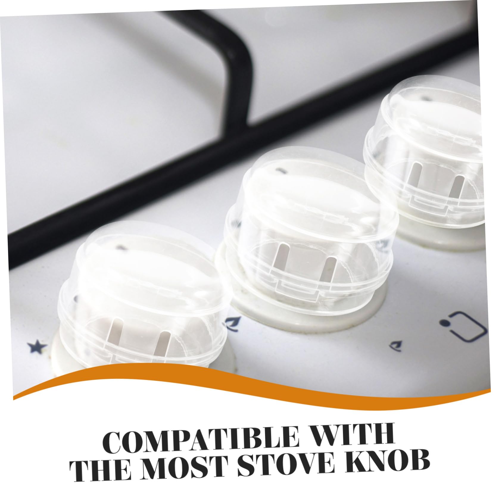 Hohopeti 5-Piece Stove Knob Covers - Child Proof Gas Range Protector for Kitchen Safety | Heat Resistant Stove Top Cover for Home & Apartment Use